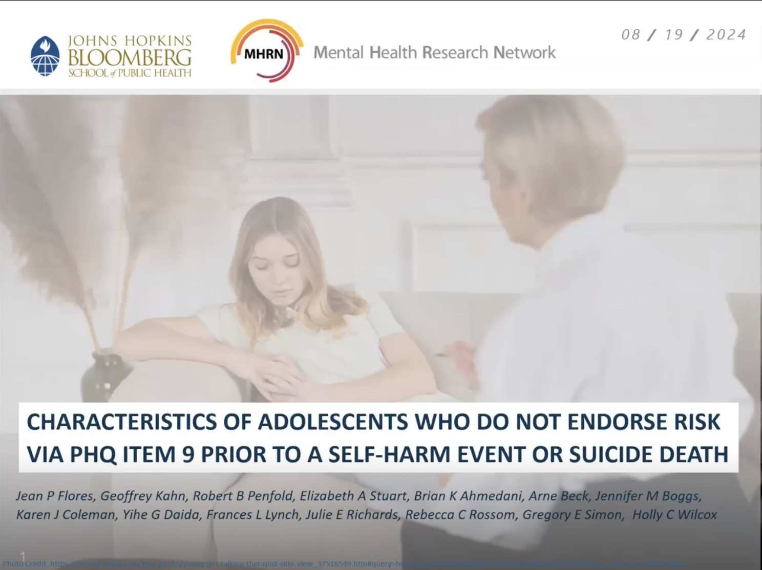 Characteristics of Adolescents Who Do Not Endorse Risk Via PHQ Item 9 Prior To A Self-Harm Event Or