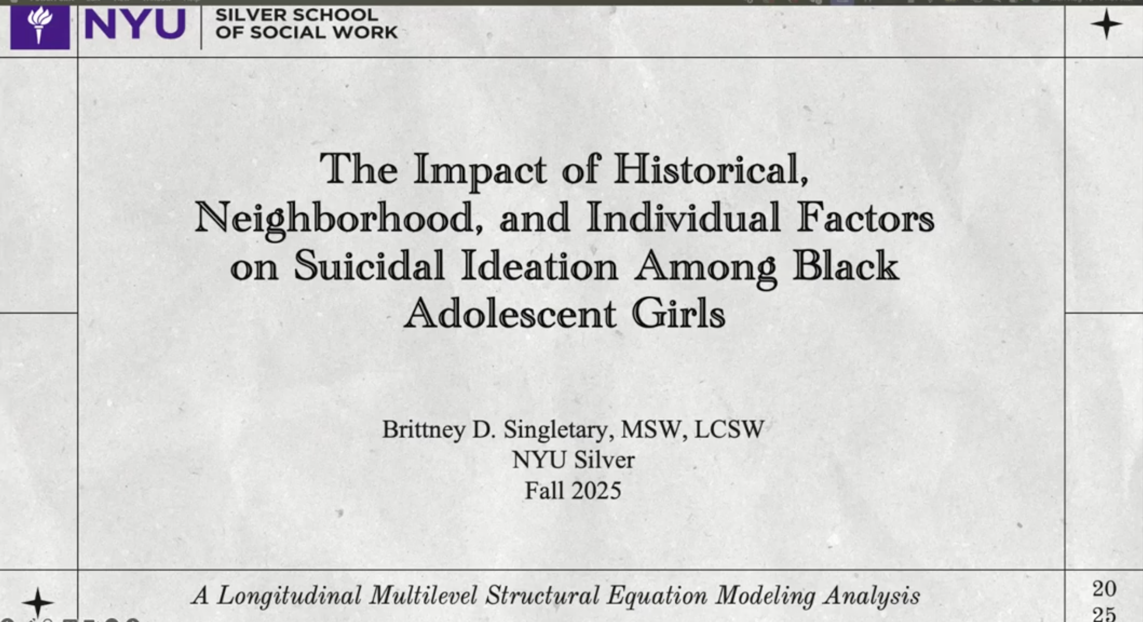 ETUDES Scholar Presentation: Brittney Singletary, MS