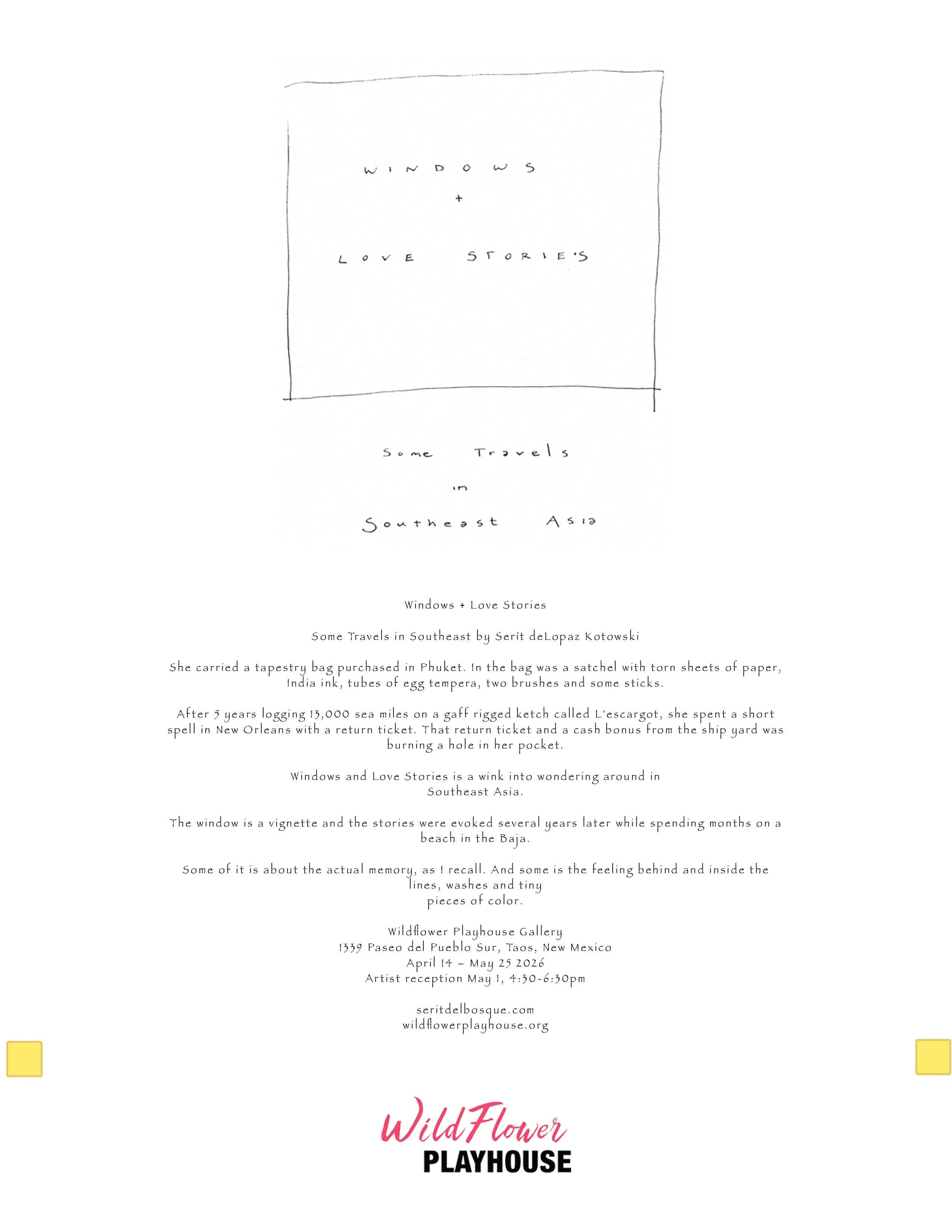 Artist Reception // Serit Kotowski: Windows + Love Stories