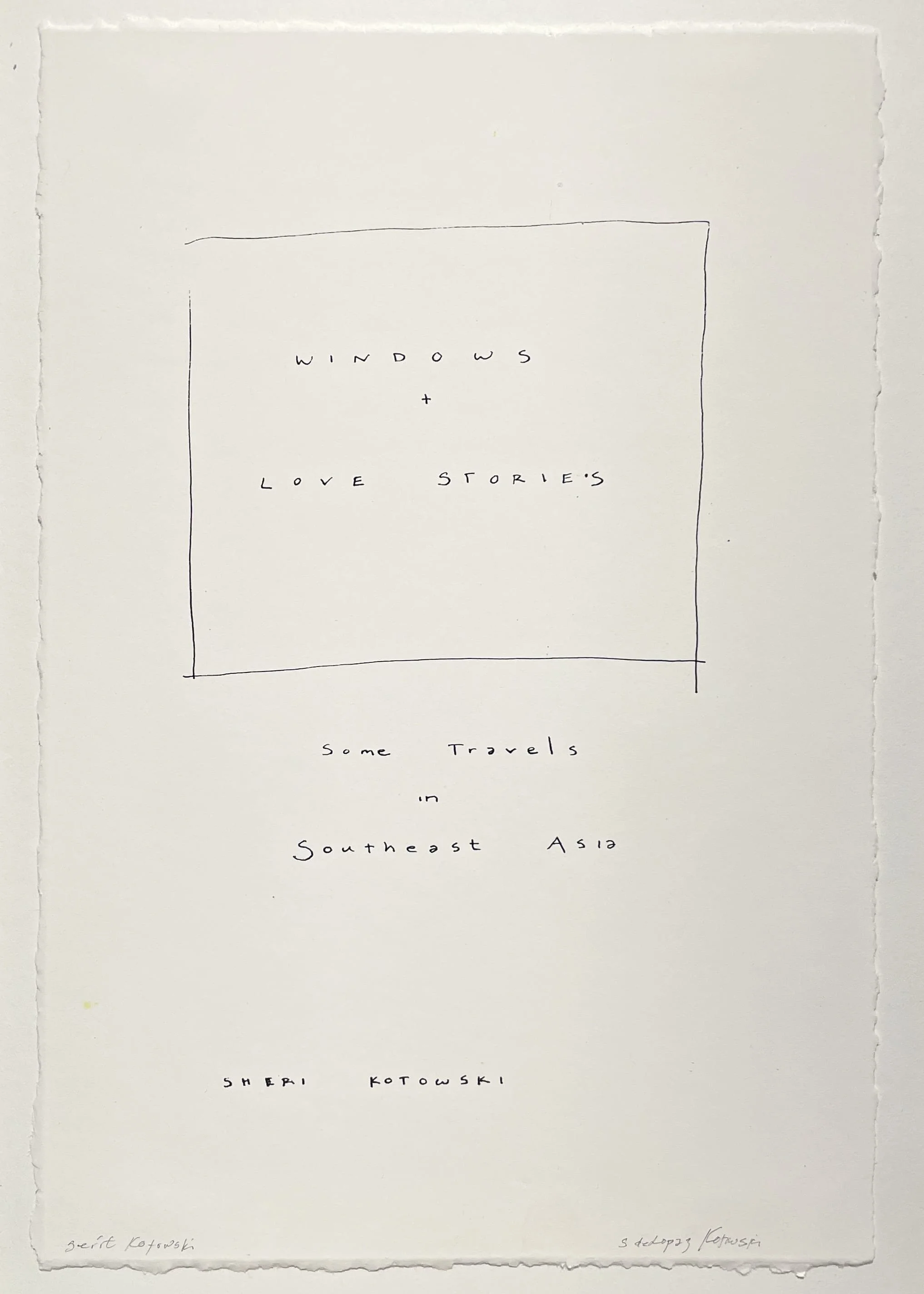 Artist Reception // Serit Kotowski: Windows + Love Stories