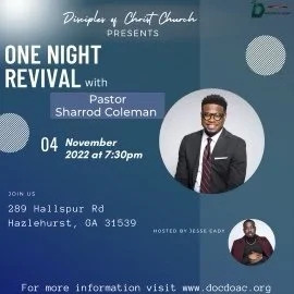 One Night Revival w/ Pastor Sharrod Coleman‼️