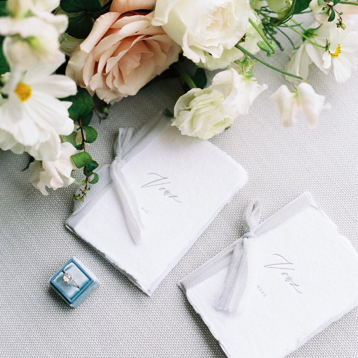 { vow books- what are they and do you need them? }

Vow books are typically made by your calligrapher or graphic designer for you to have to hold during the vow portion of your ceremony. They are not necessary but are a nice touch. 

- Ideal for if y