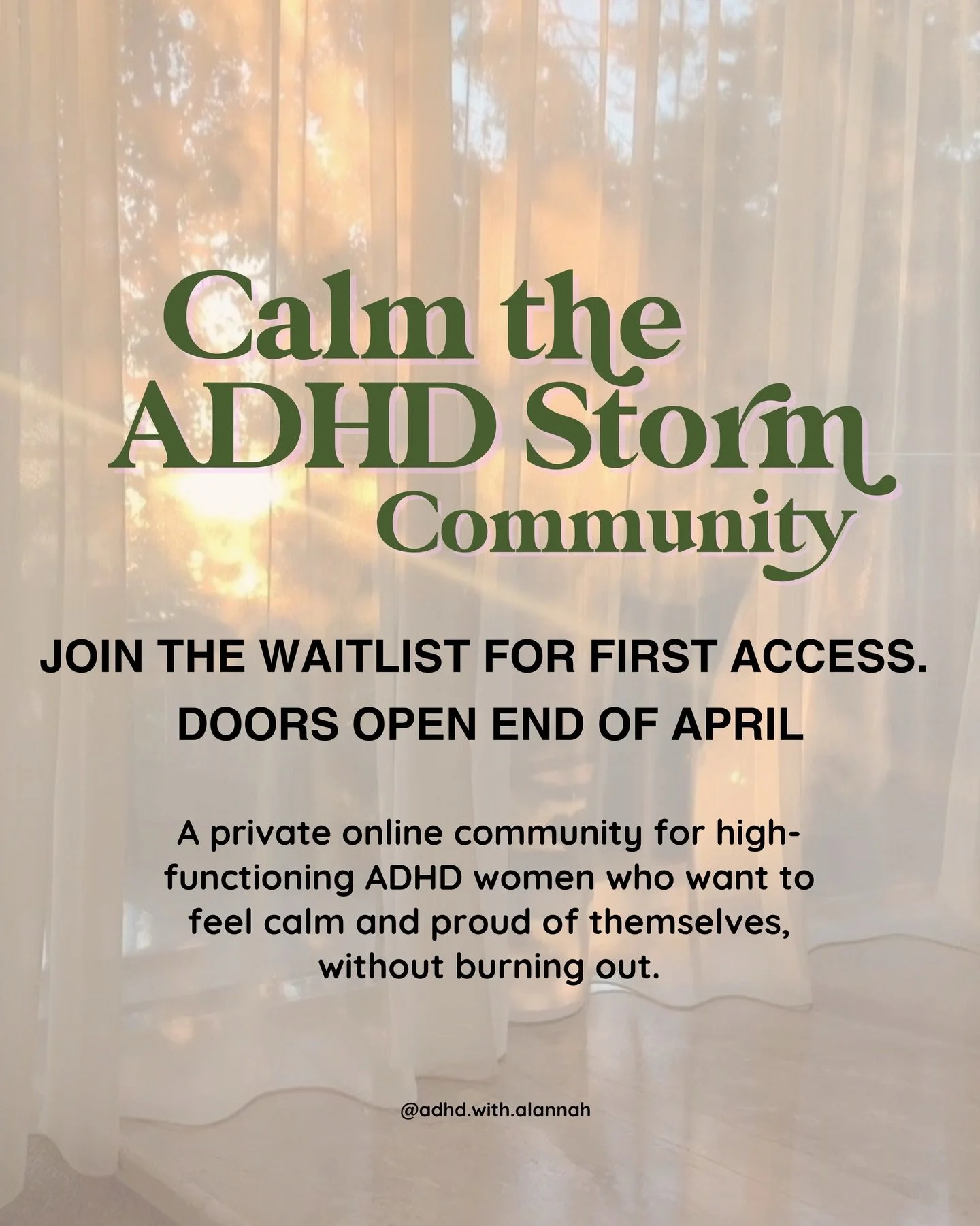 Your supportive corner on the internet is waiting ✨✨

Comment / DM &lsquo;WAITLIST&rsquo; to be the first to hear when doors open end of April.

You know all the things, you listen to the podcast, read the articles, scroll social media learning as mu