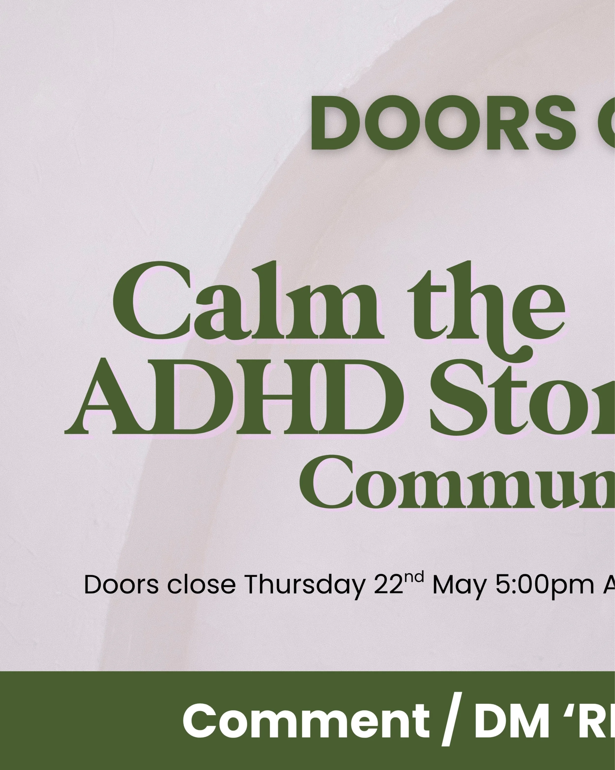 Comment or DM &ldquo;RESET&rdquo; to learn more about Calm the ADHD Storm Community 🌿

You are done trying to figure out your ADHD alone. You know what you should be doing. You just cannot seem to make it stick. And you are tired of the guilt, the c