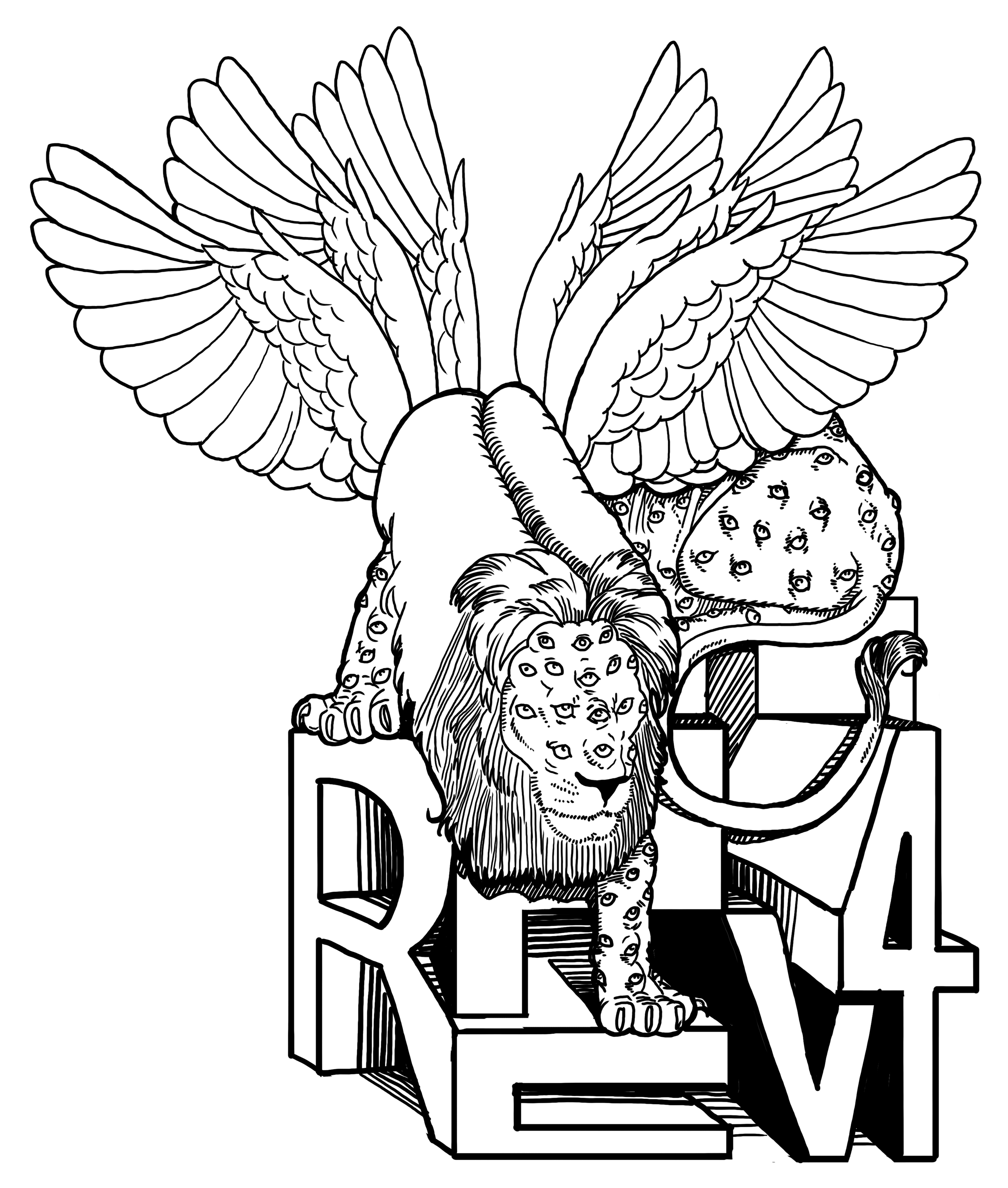 EOD Lion Black Outline.png