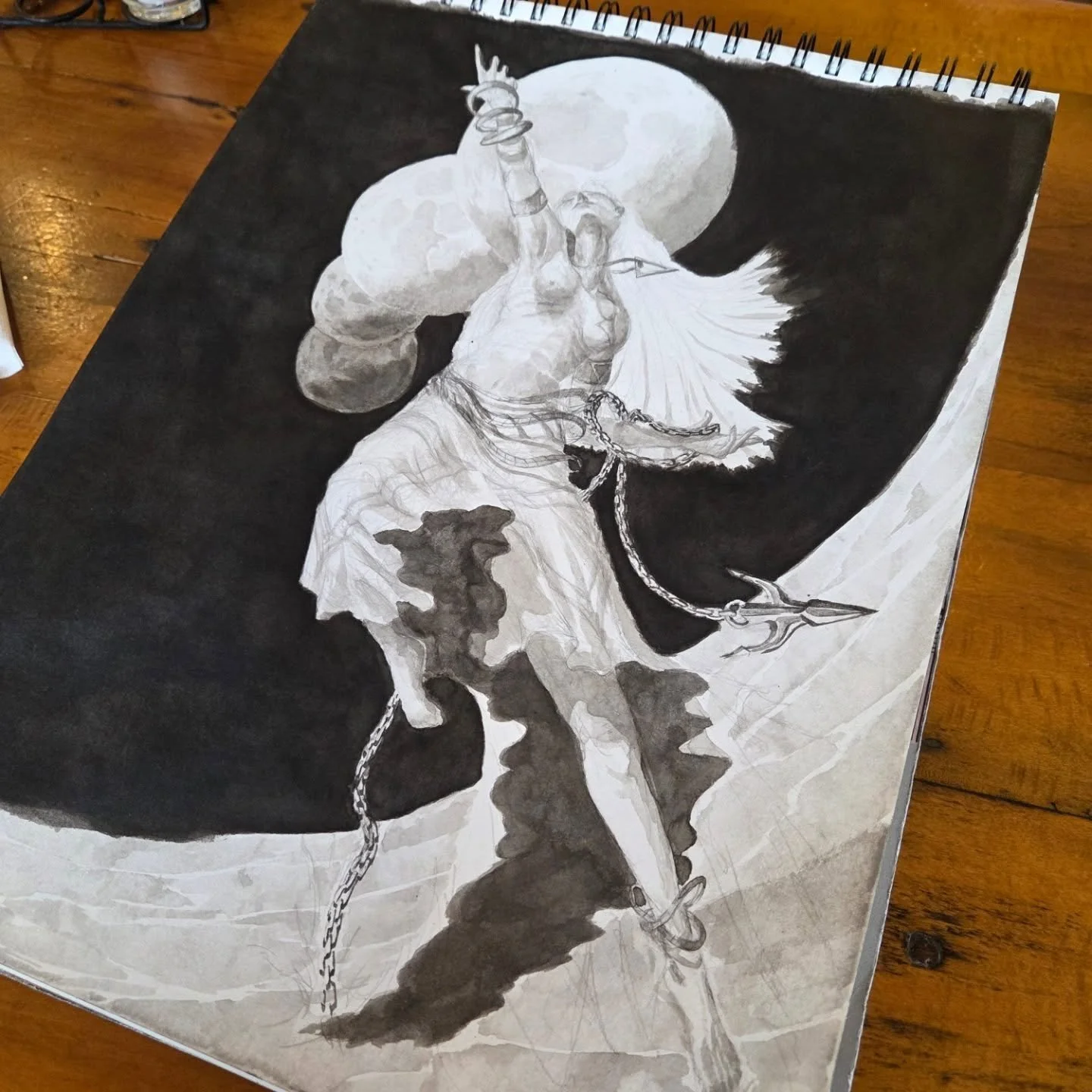 NRT - WIP - Sea Maiden

Going home for my coloured ink...

Thank you for letting me set up camp at your table @itsyellowcup

#wipart #inkdrawing #fantasyart #alchemy
