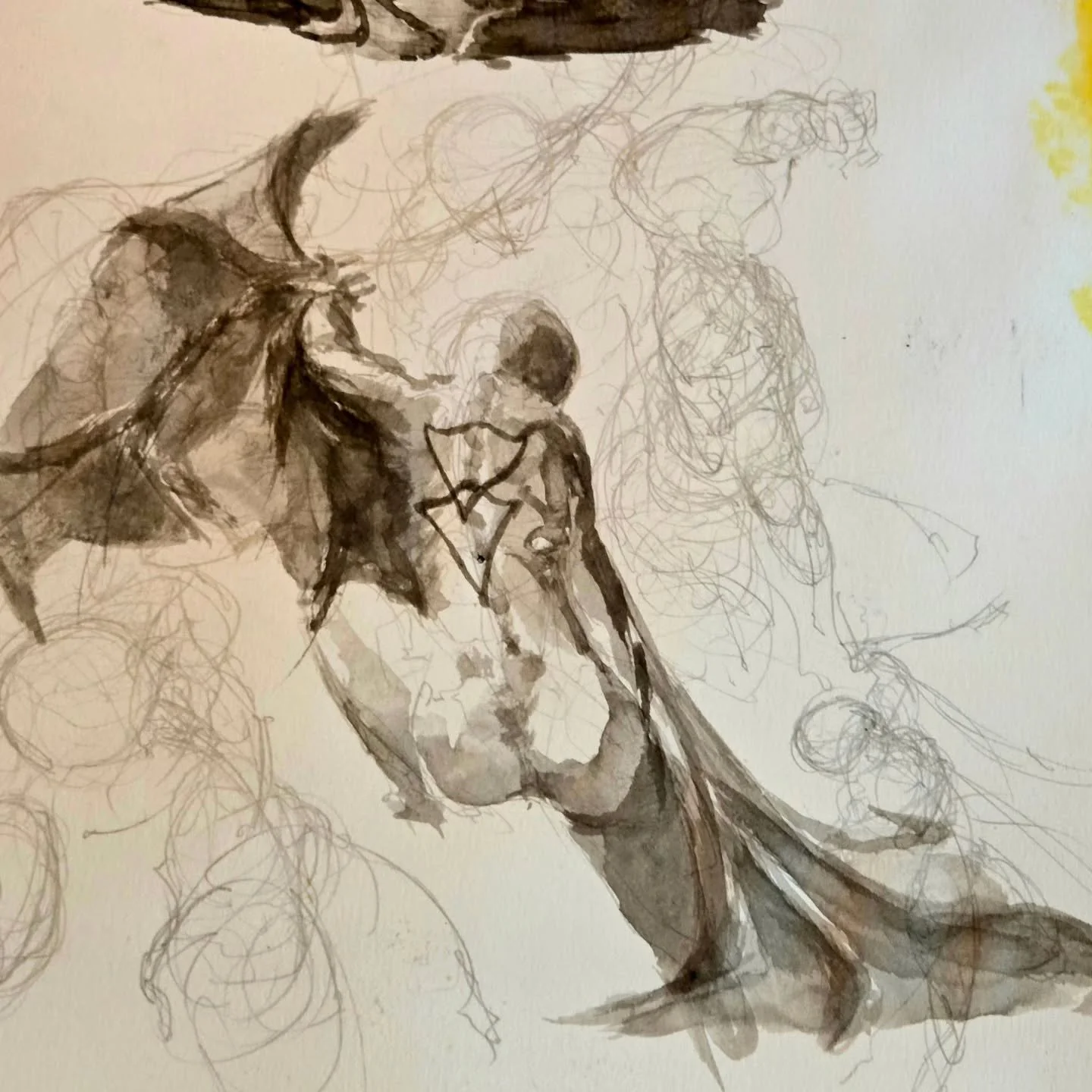 Thinking on 'Children of the Sunken Lake' 
Just a thought 

#sketch #fantasyart  #alchemy