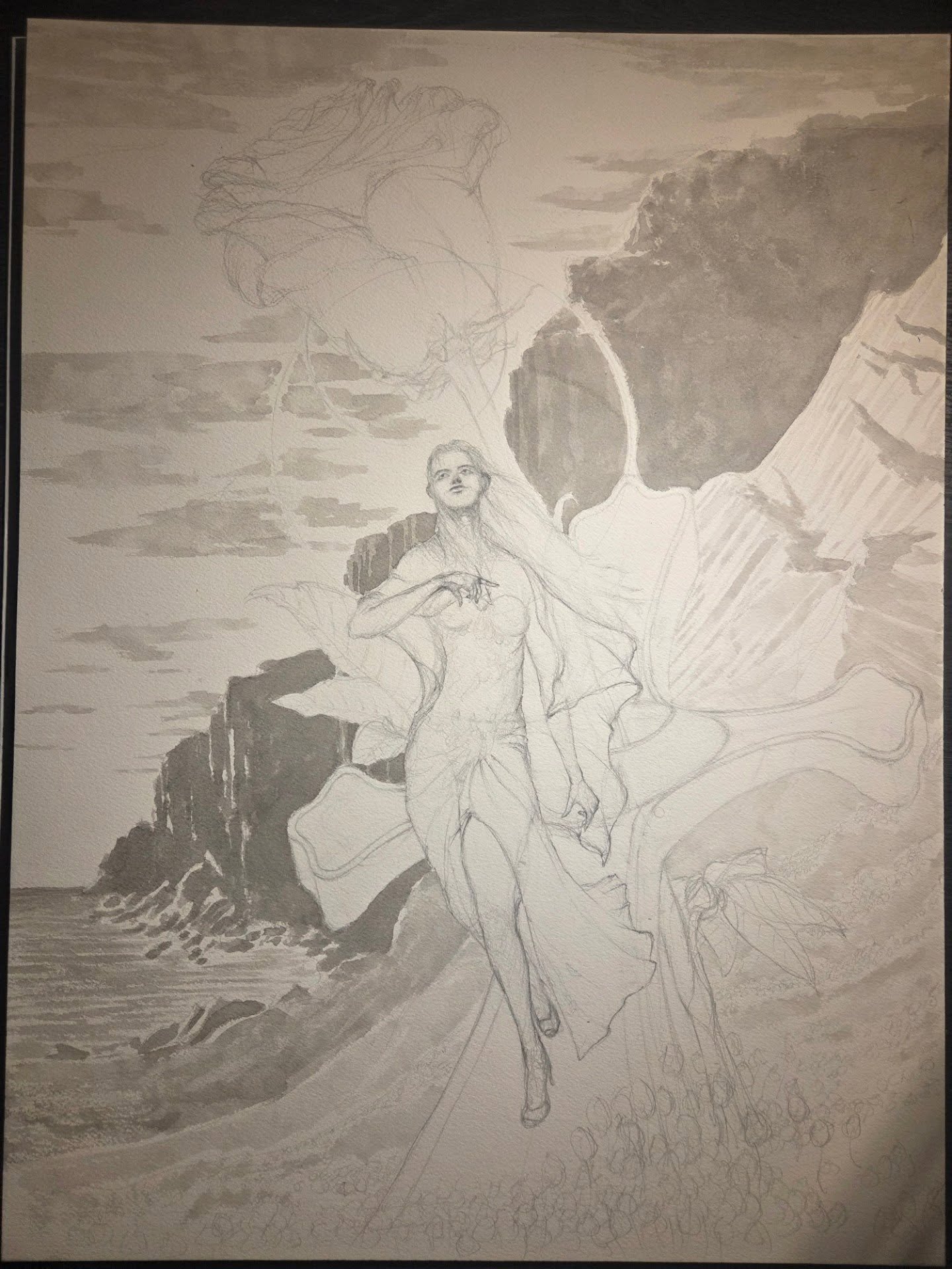 Thinking on 'Roses'

Fixed the face and a few other things. Added a shawl to add a little mystique to the form and enhance the silhouette a little. 
Also started applying paint. Feeling pretty good about it

Gonna go eat now

#inkdrawing #painting #w