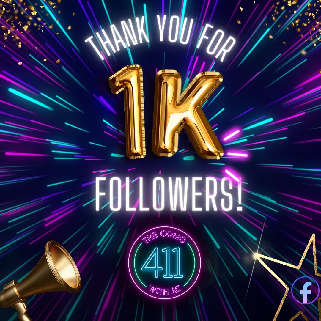 We just want to send a huge THANK YOU to all of our Followers, we could not have hit 1K without every single one of you. Your continued support is invaluable to us, and we look forward to always keeping you in the know with The COMO 411. 👣