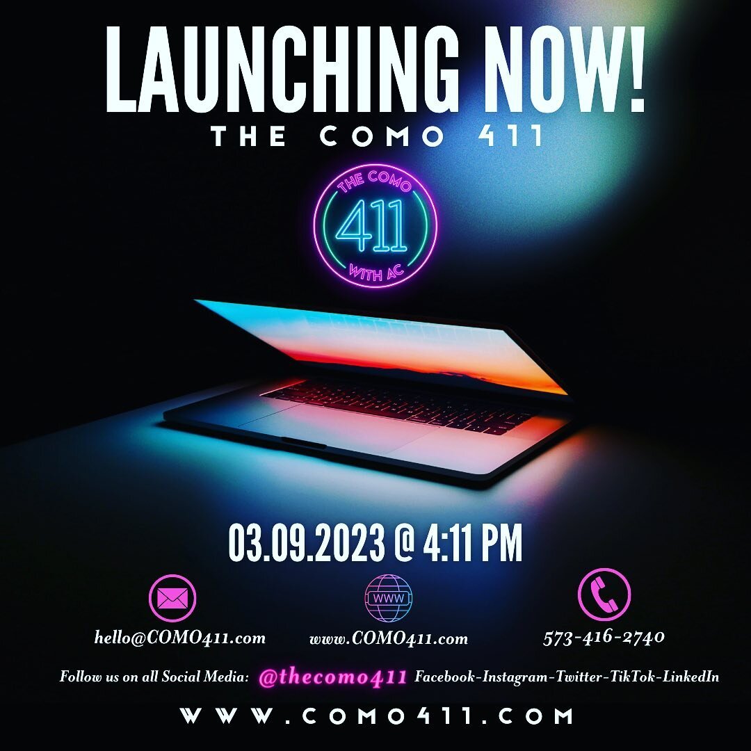 411: noun - the relevant information or the truth.
💯
Tune in for our 1ST segment of The COMO 411 on Thursday, March 9th right here on our Facebook live. 

P.s. doesn&rsquo;t meant you can&rsquo;t watch and share after 😉