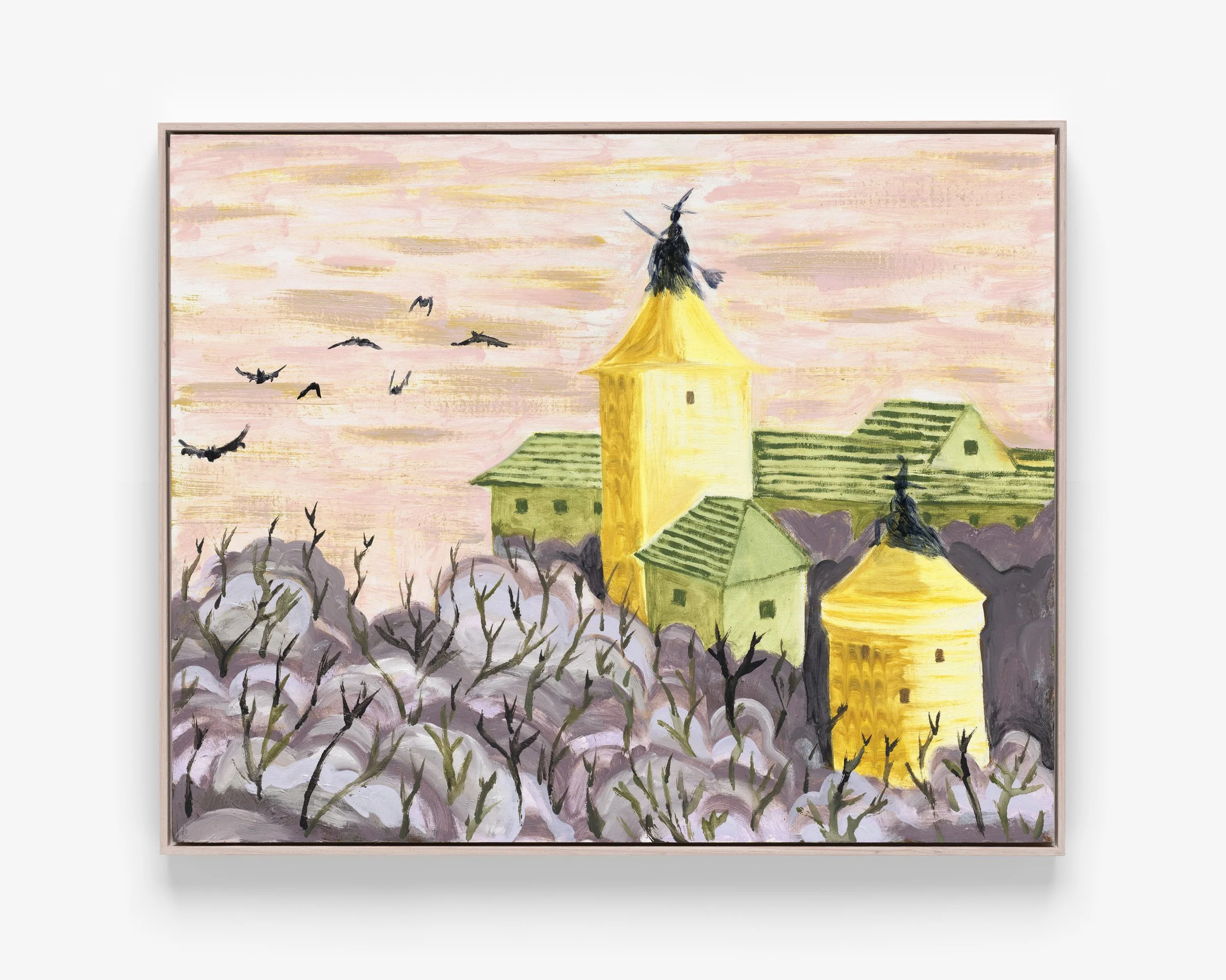  Ancestors over Prague, oil on linen board, 2025. 40.5 x 50.5cm (framed)