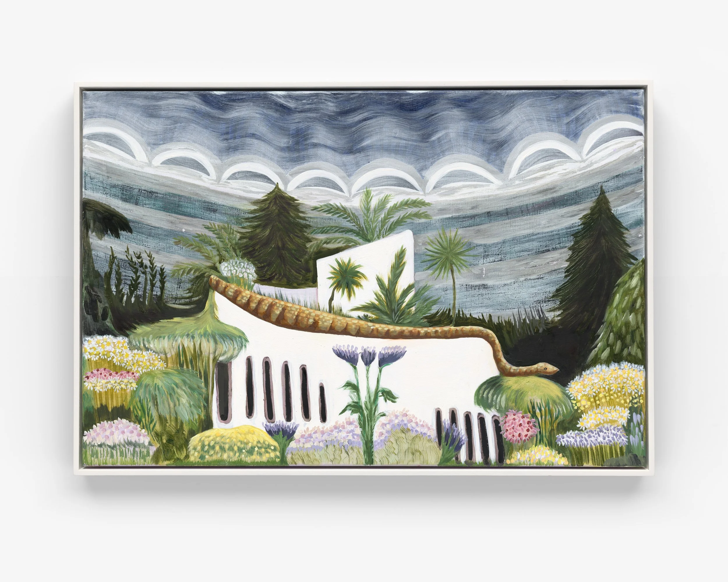 Paradise, oil on linen, 2025. 51 x 76cm (framed)