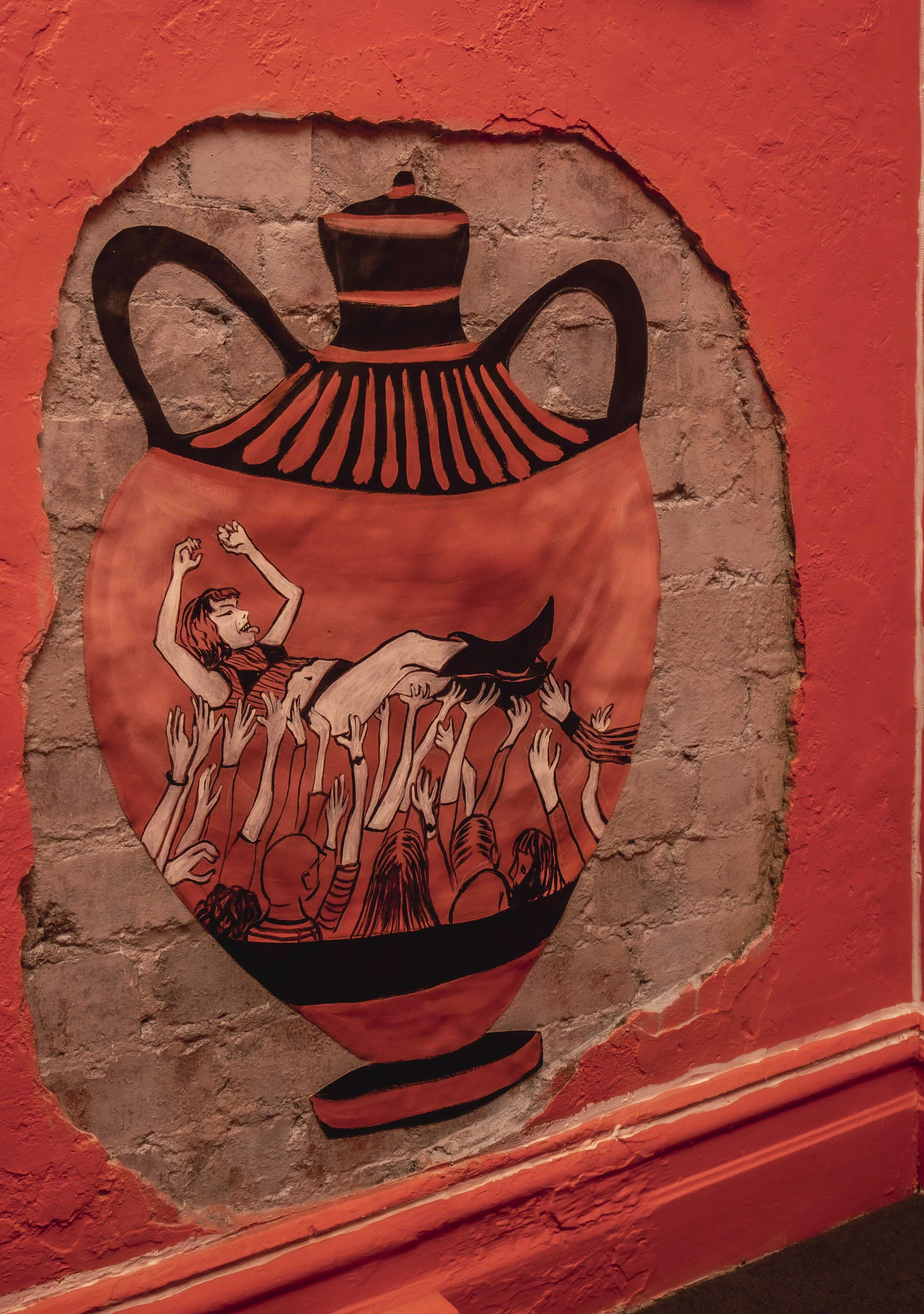 Detail of commissioned wall drawing in Bakehouse Recording Studios, 2026. photo by Virginia Cummins