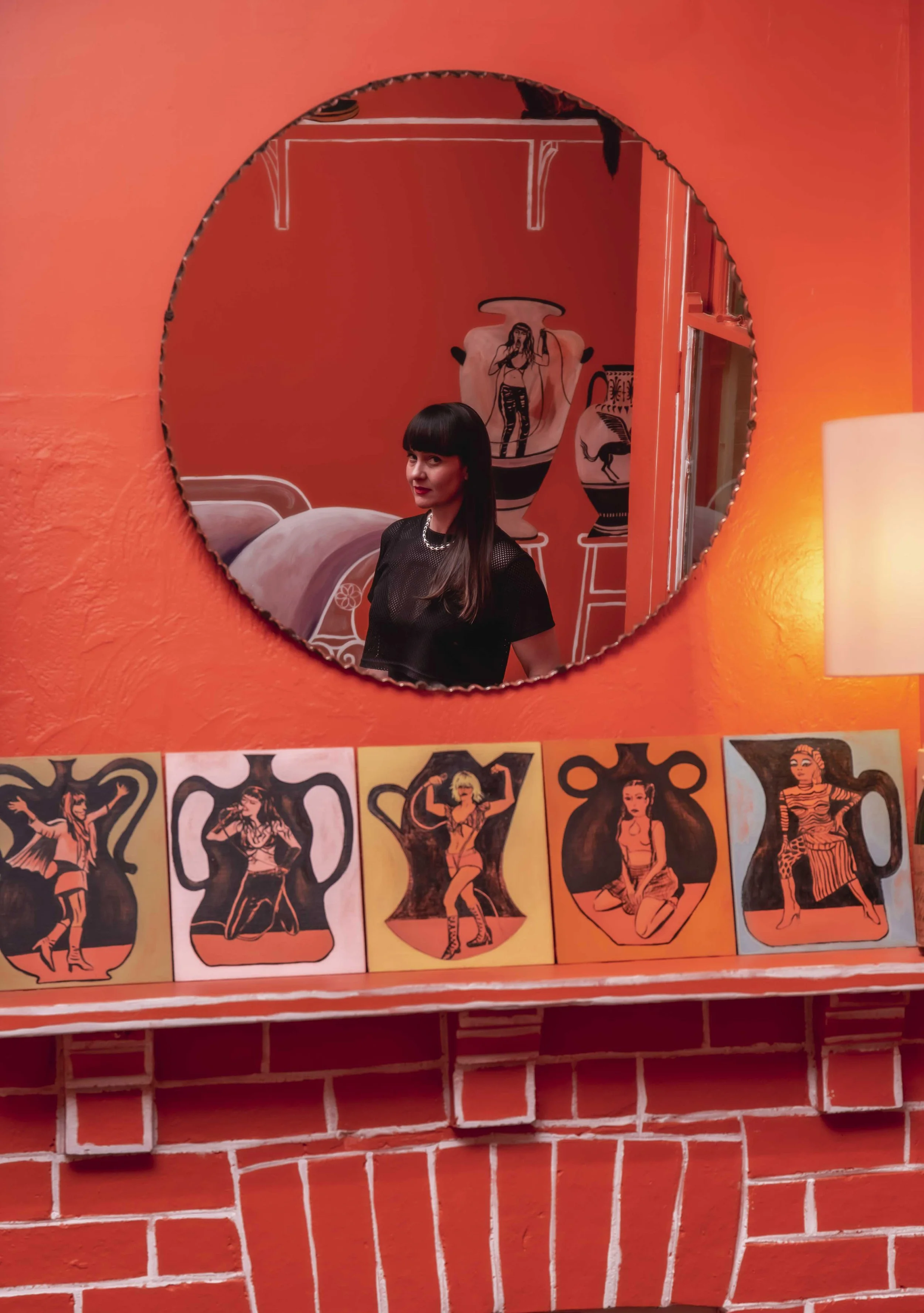 Detail of commissioned wall drawing in Bakehouse Recording Studios, 2026. photo by Virginia Cummins