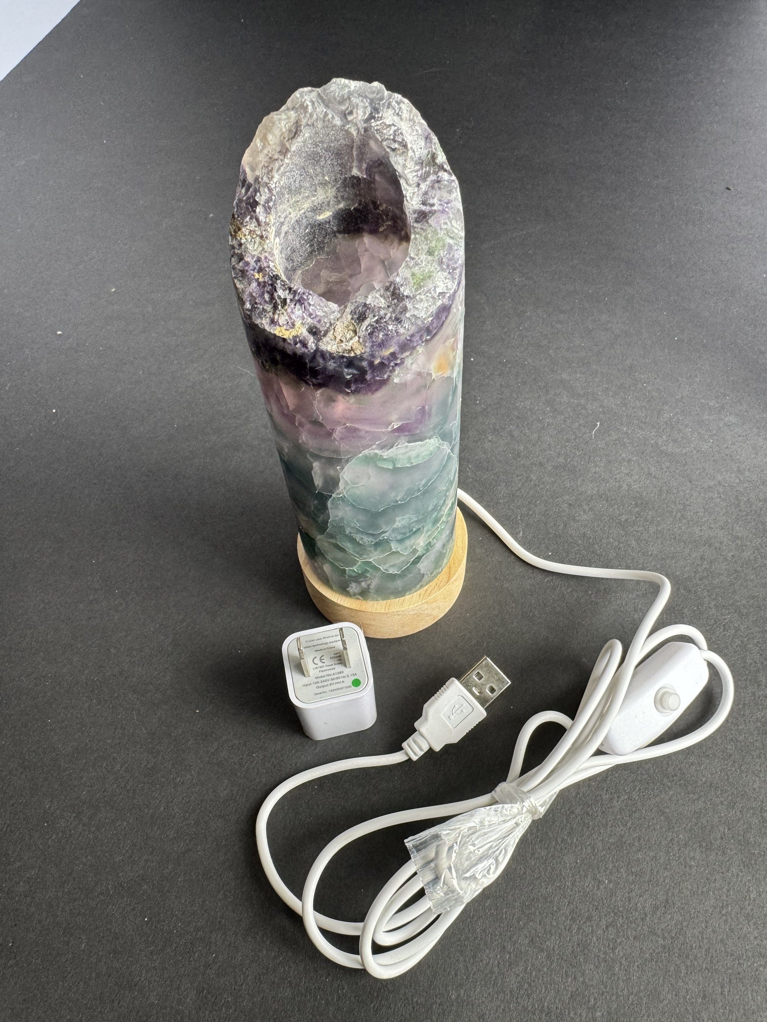 Fluorite Crystal Lamp for Balance & Aura Protection: Illuminate Your Space with Healing Energy