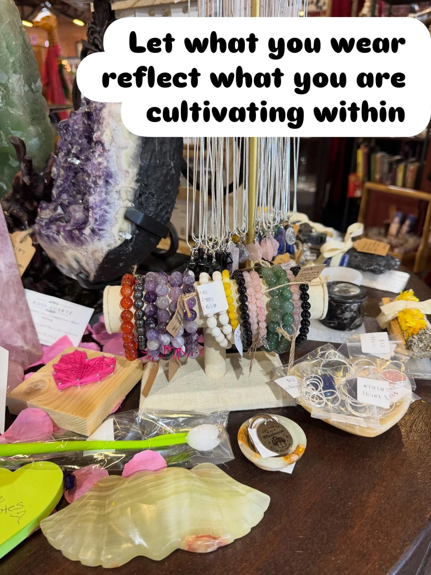 ✨ Wear Your Intention ✨

Crystal bracelets and pendants are more than accessories&mdash;they&rsquo;re gentle reminders of the energy you&rsquo;re choosing to embody each day. Peace. Strength. Clarity. Protection. Love.

Layer them with awareness. Gif