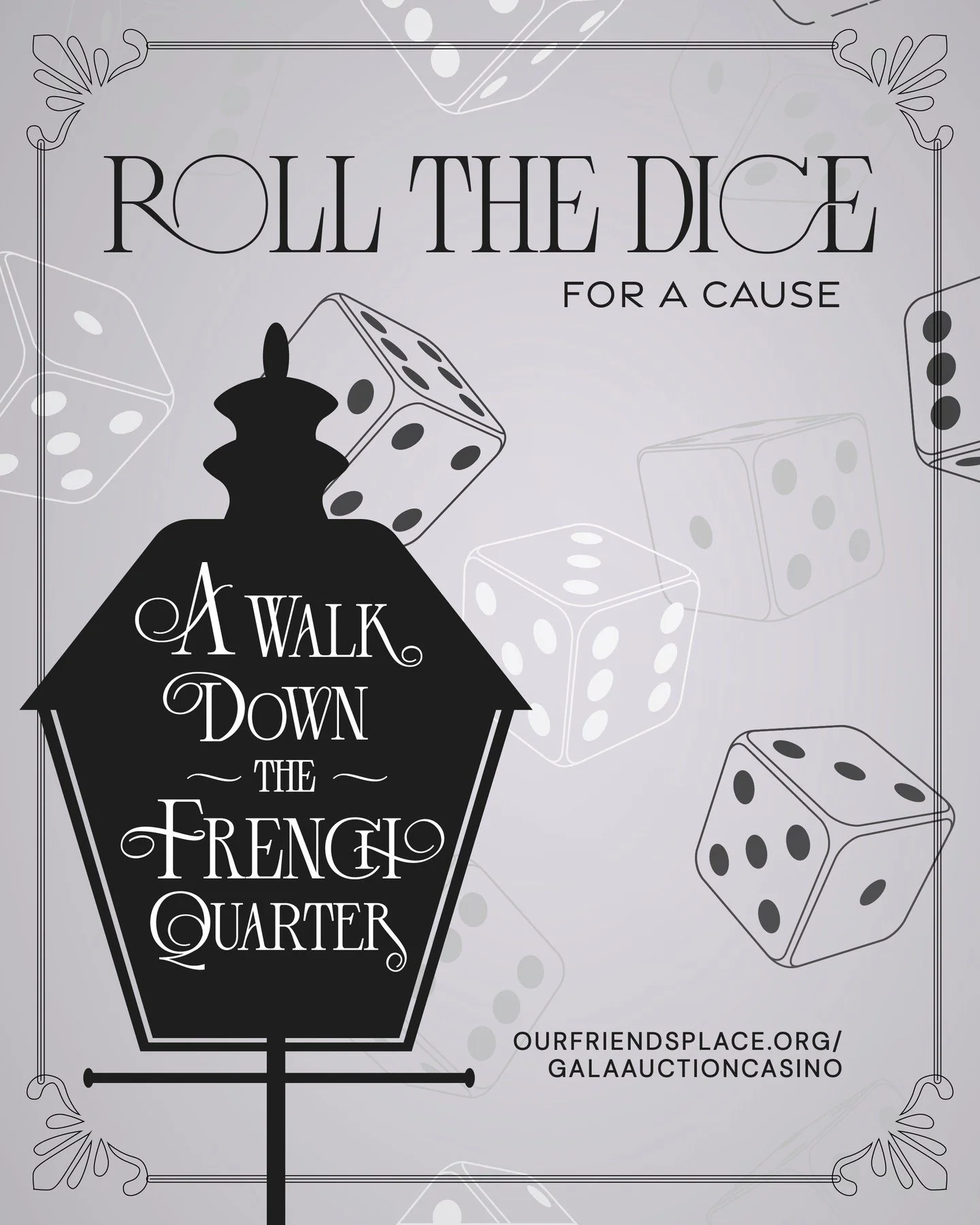 🎲 Roll the dice for a cause! 🎲

Our Friends Place Gala will feature an exciting Casino Night, where your play supports brighter futures for young women in Dallas.

But that&rsquo;s not all! The evening is filled with unforgettable experiences:
 💜 