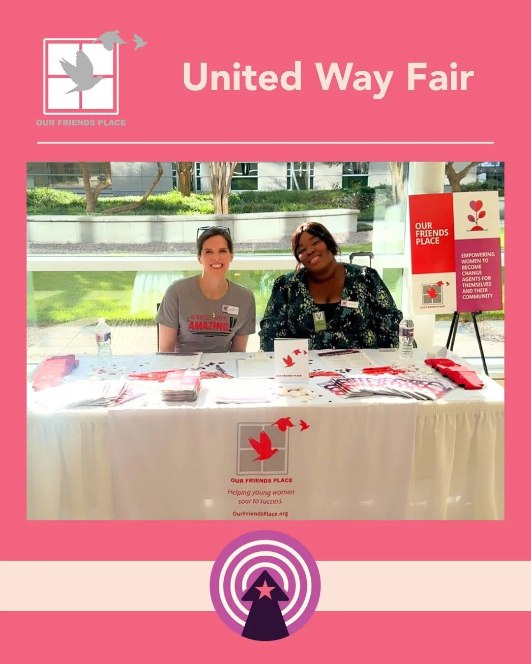 At Our Friends Place, we believe in the power of community to create lasting change. 💜

Board Director and proud OFP alumna, Autumn Tutson, joined Development Coordinator Amy Copeland at the United Way Fair to share our mission of empowering young w