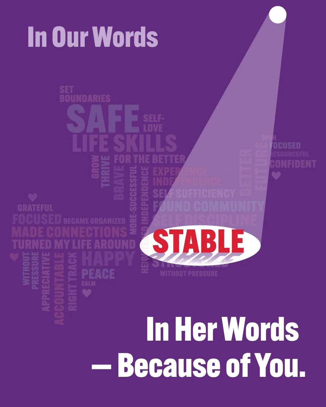 When we ask young women how life feels today, one of the most powerful words we hear is &ldquo;stable.&rdquo;

Stability isn&rsquo;t a small thing &mdash; it&rsquo;s everything.
 ✨It&rsquo;s knowing where you&rsquo;ll sleep tonight.
 ✨It&rsquo;s havi