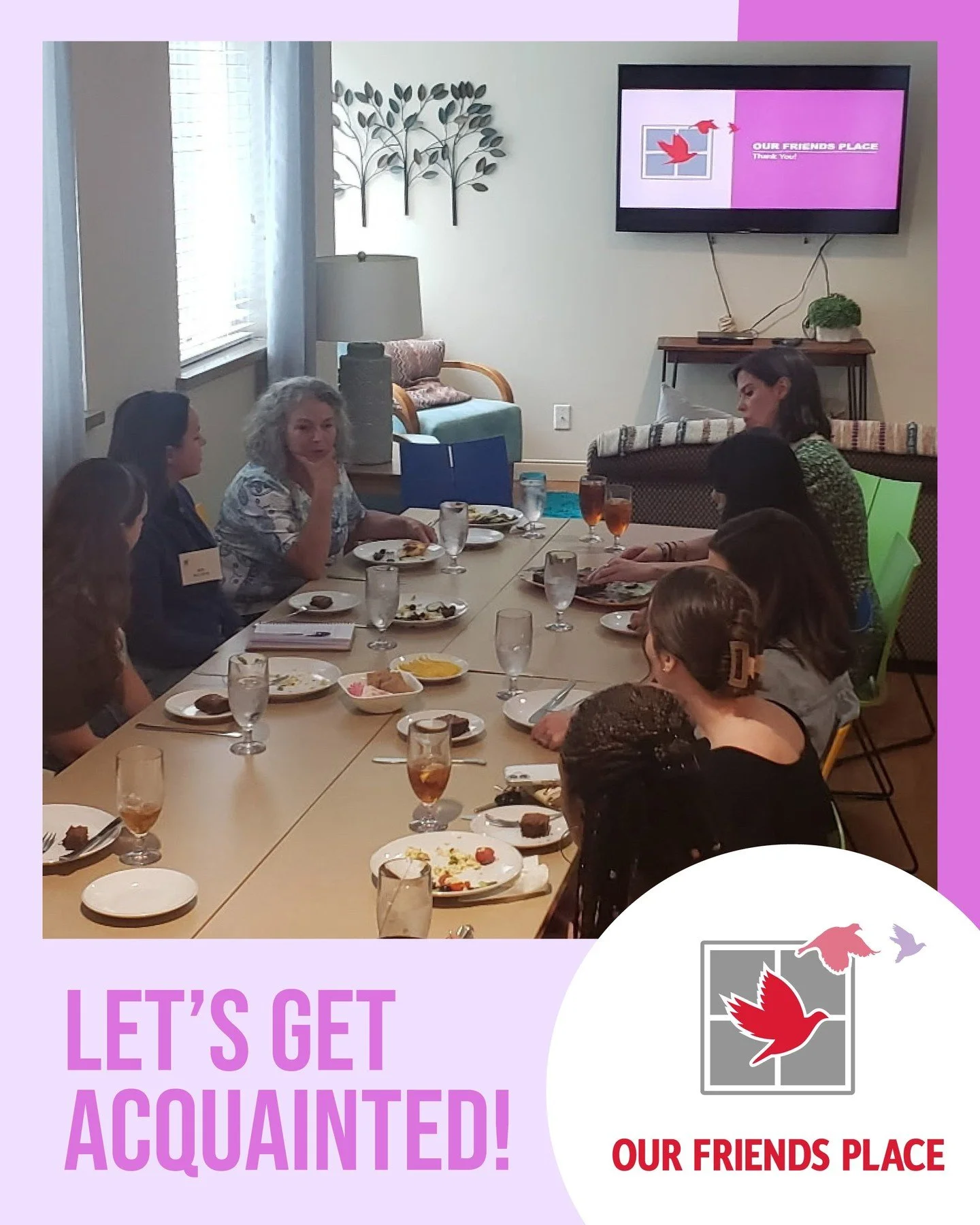 ✨ Get Acquainted with Our Friends Place ✨

We&rsquo;d love for you to join us at an upcoming Get Acquainted meeting. Enjoy lunch with us, connect with our team, and learn more about the meaningful impact you can help make in the lives of the young wo