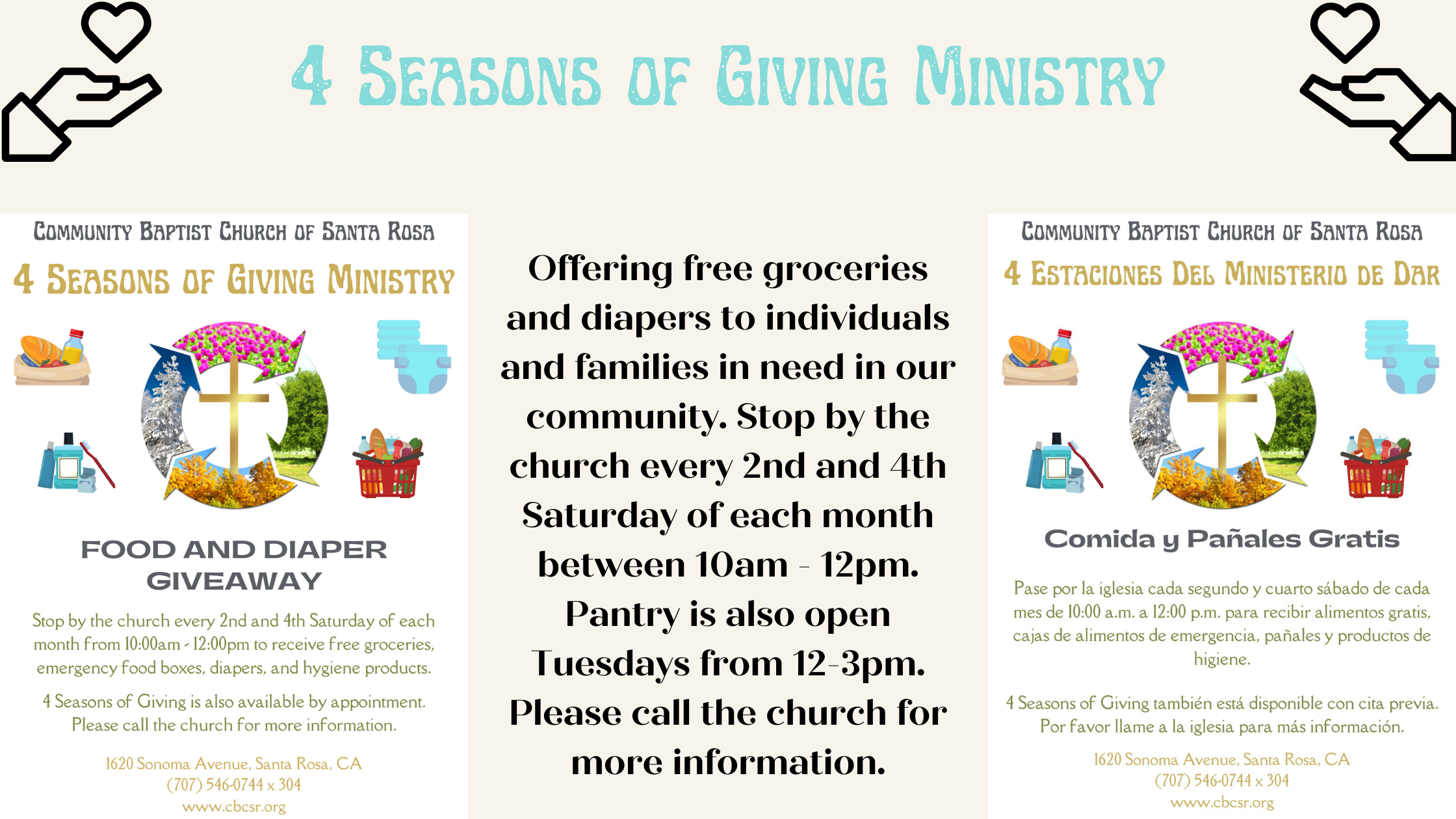 4 Seasons of Giving Food and Diapers