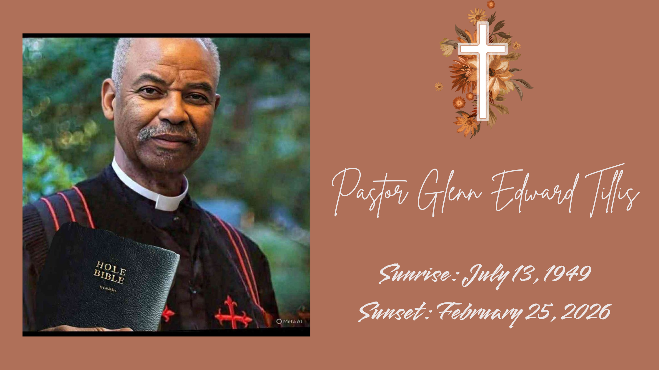 Homegoing Service- Pastor Glenn E. Tillis