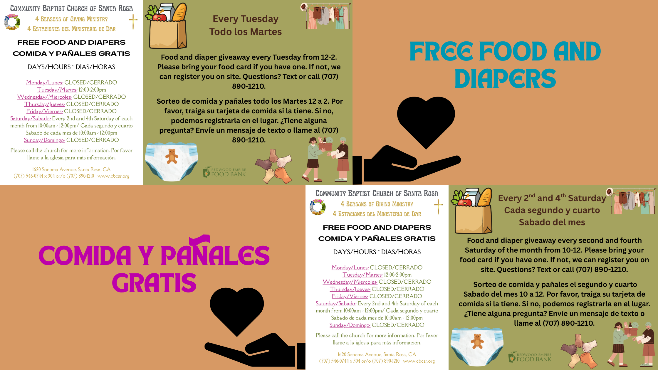 4 Seasons of Giving Food and Diapers