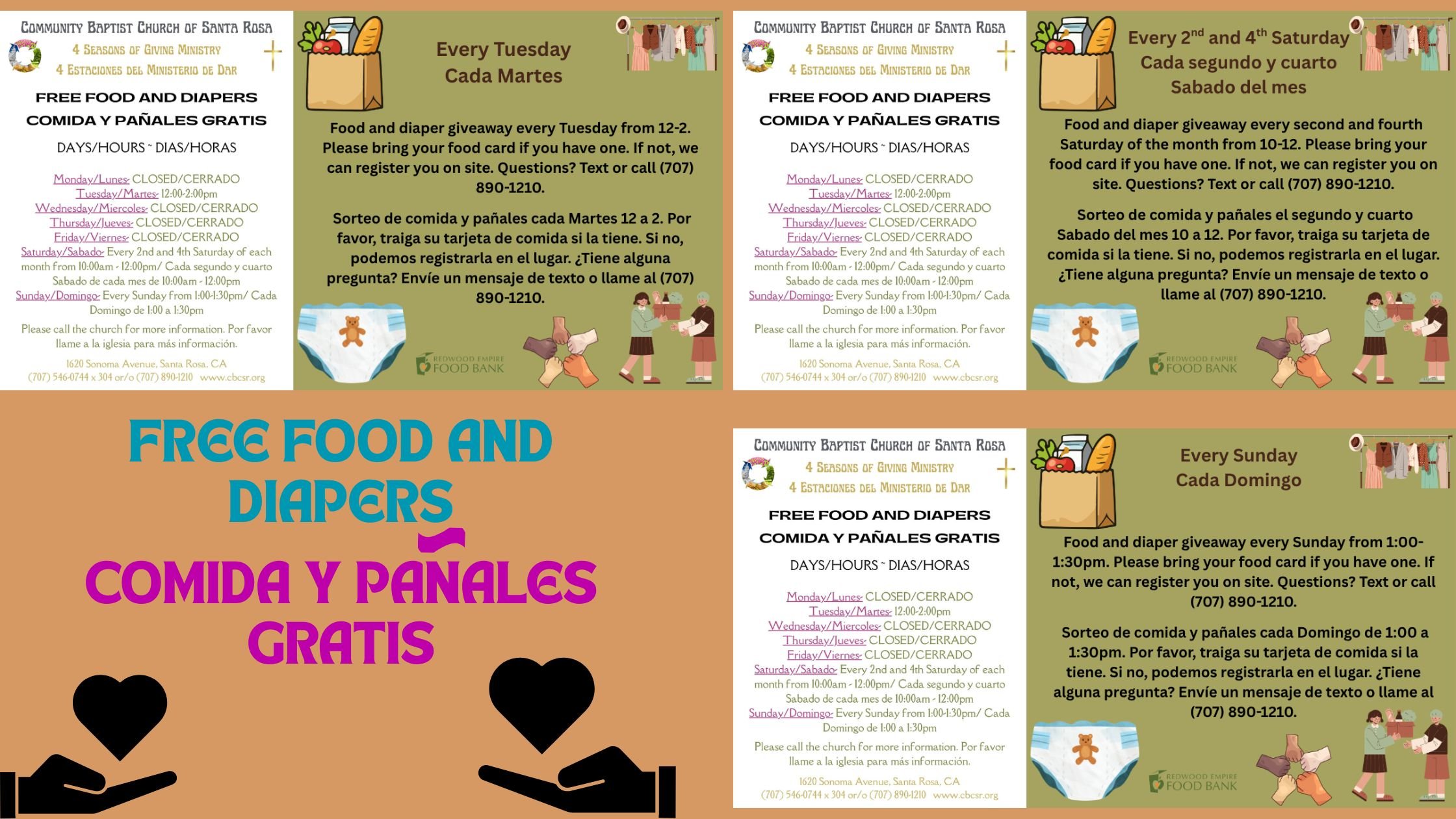 4 Seasons of Giving Food and Diapers