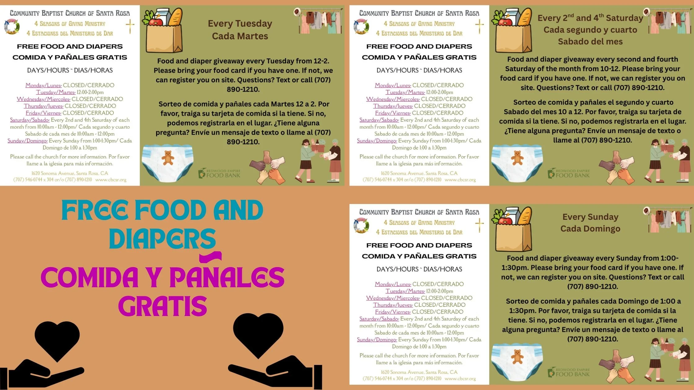 4 Seasons of Giving Food and Diapers