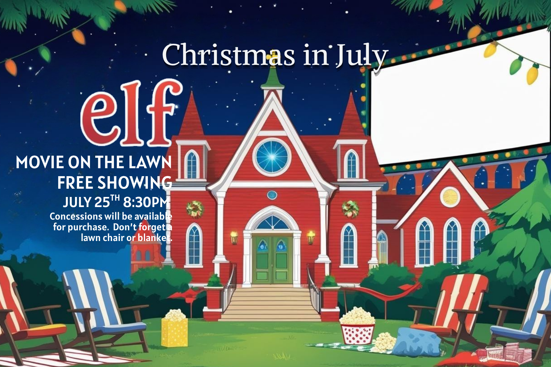 Christmas in July - Movie on the Lawn