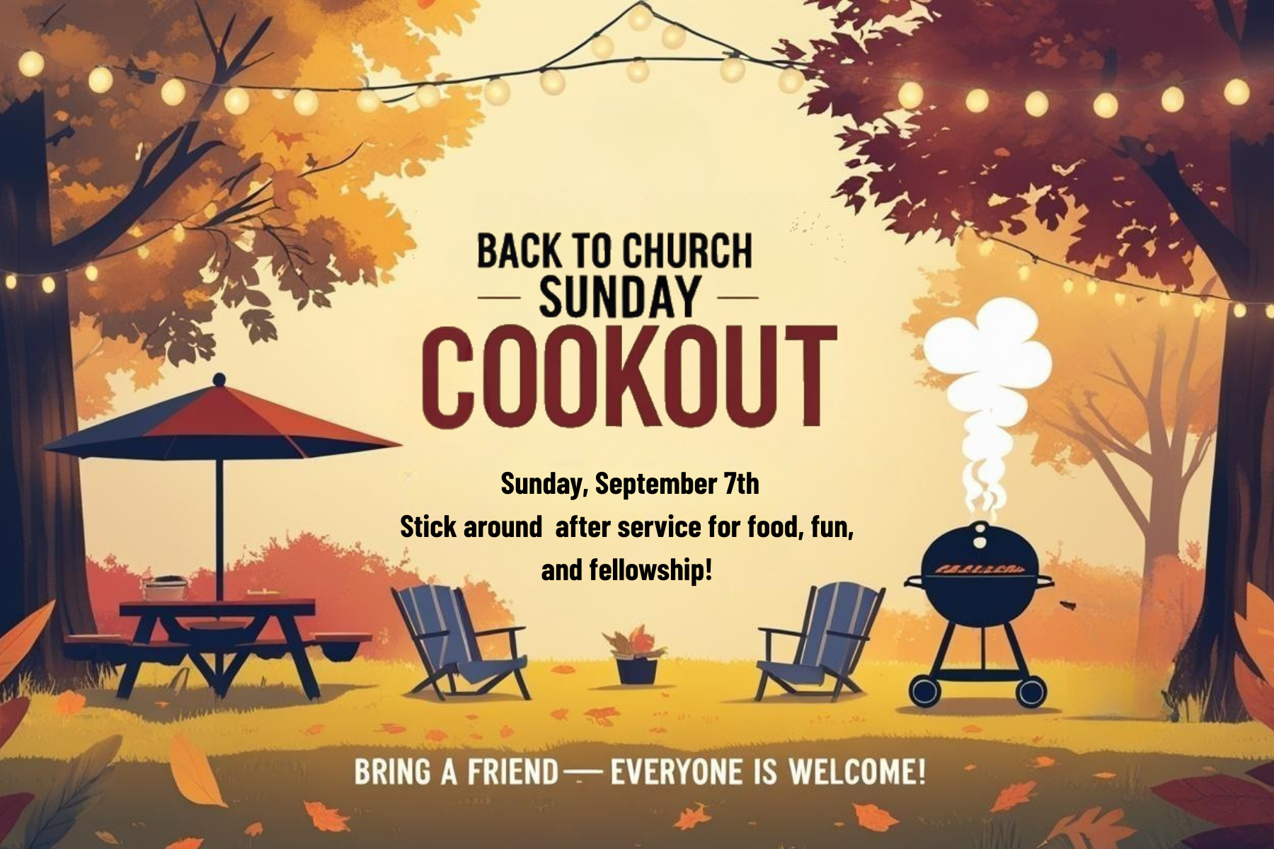 Back to Church Sunday Service & Cookout