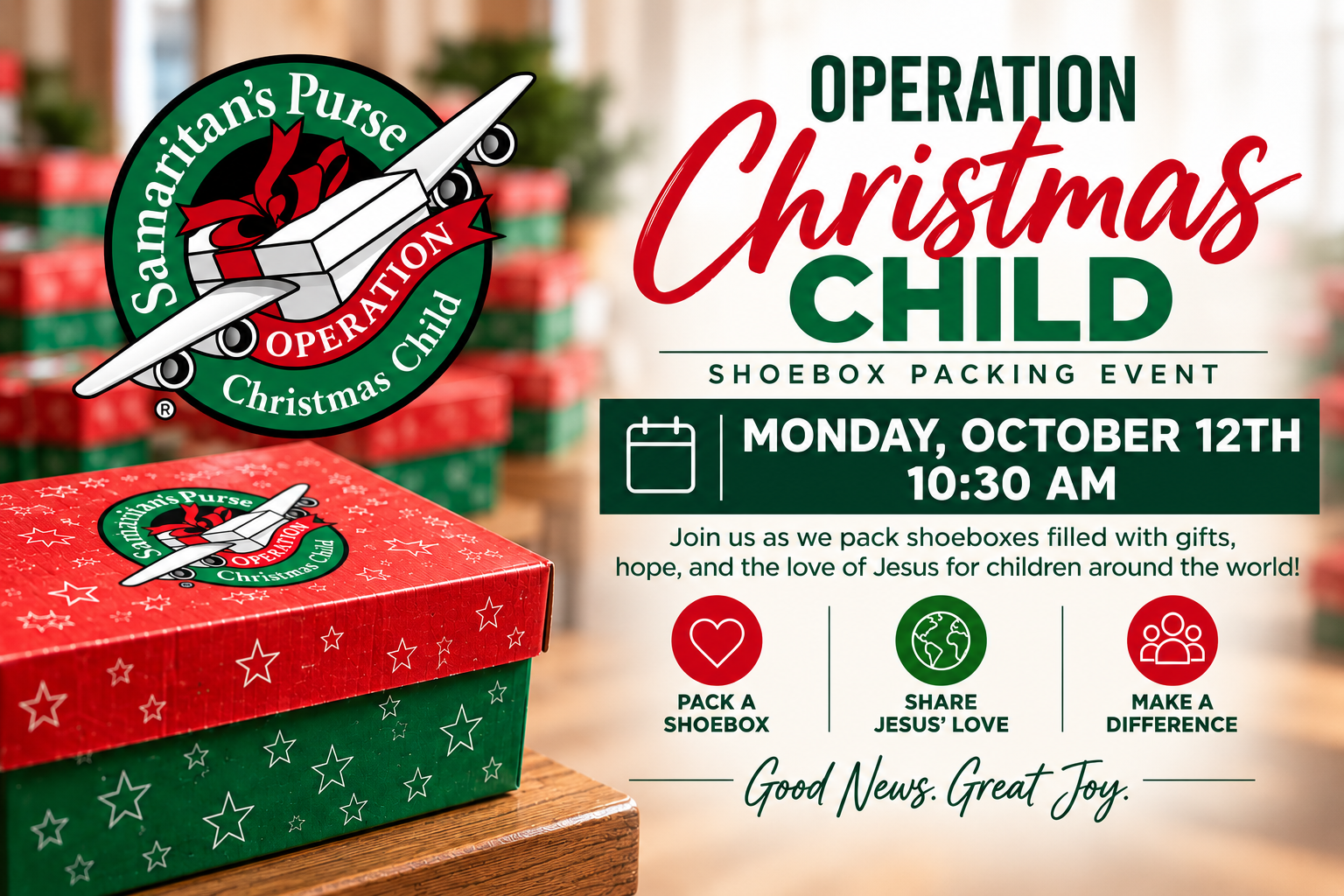 Operation Christmas Child Pack the Shoe Box