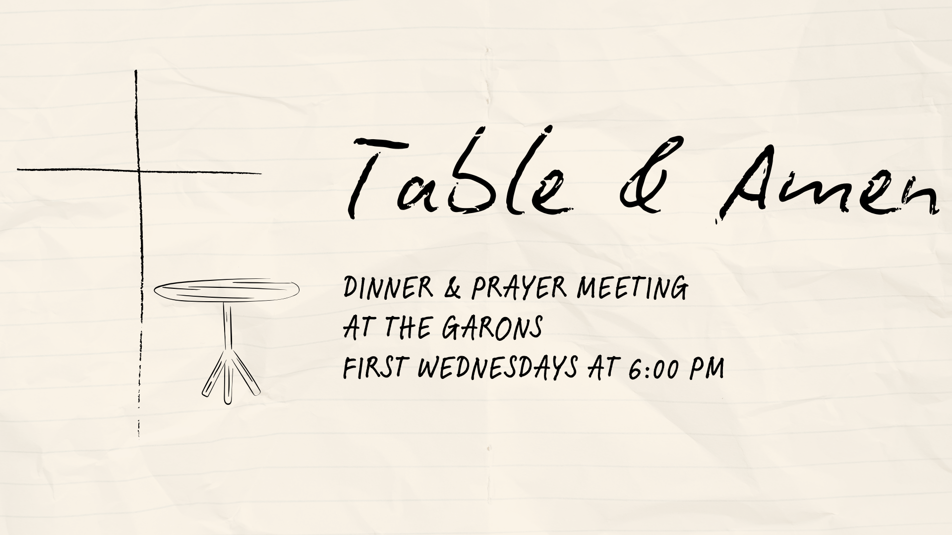 Table + Amen Prayer Meeting