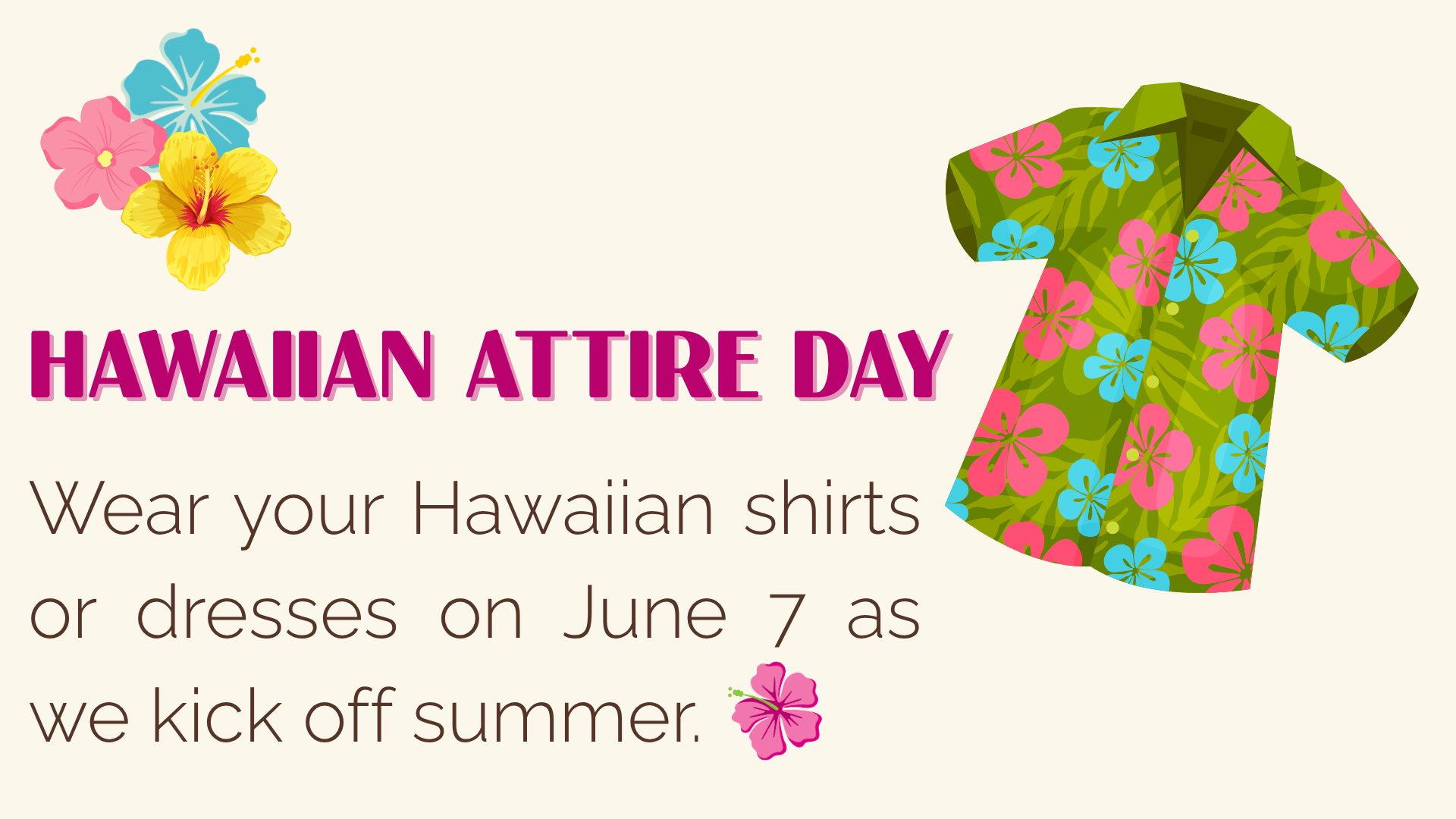 Hawaiian Attire Day