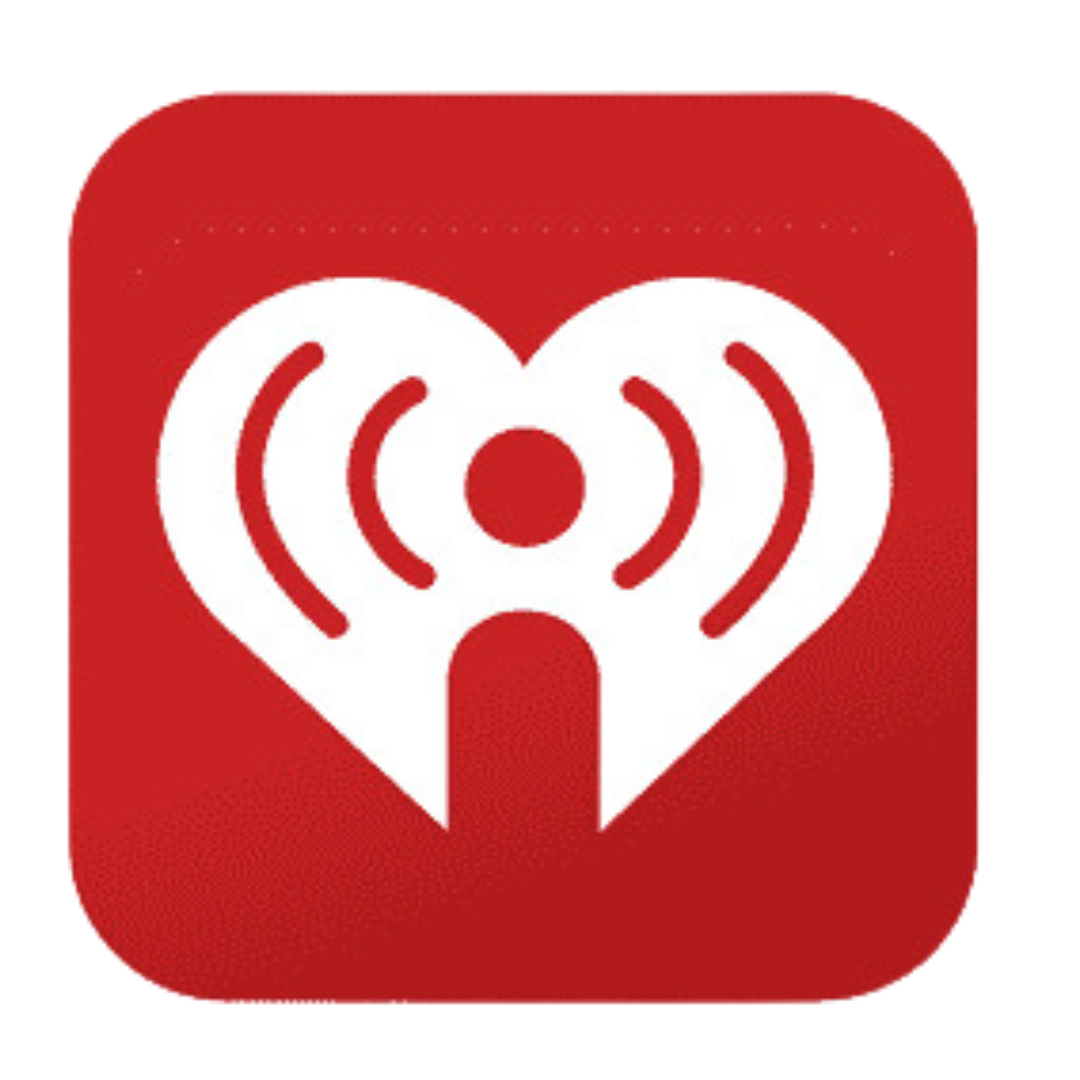 Icon of a white heart with radio signals on a red background.