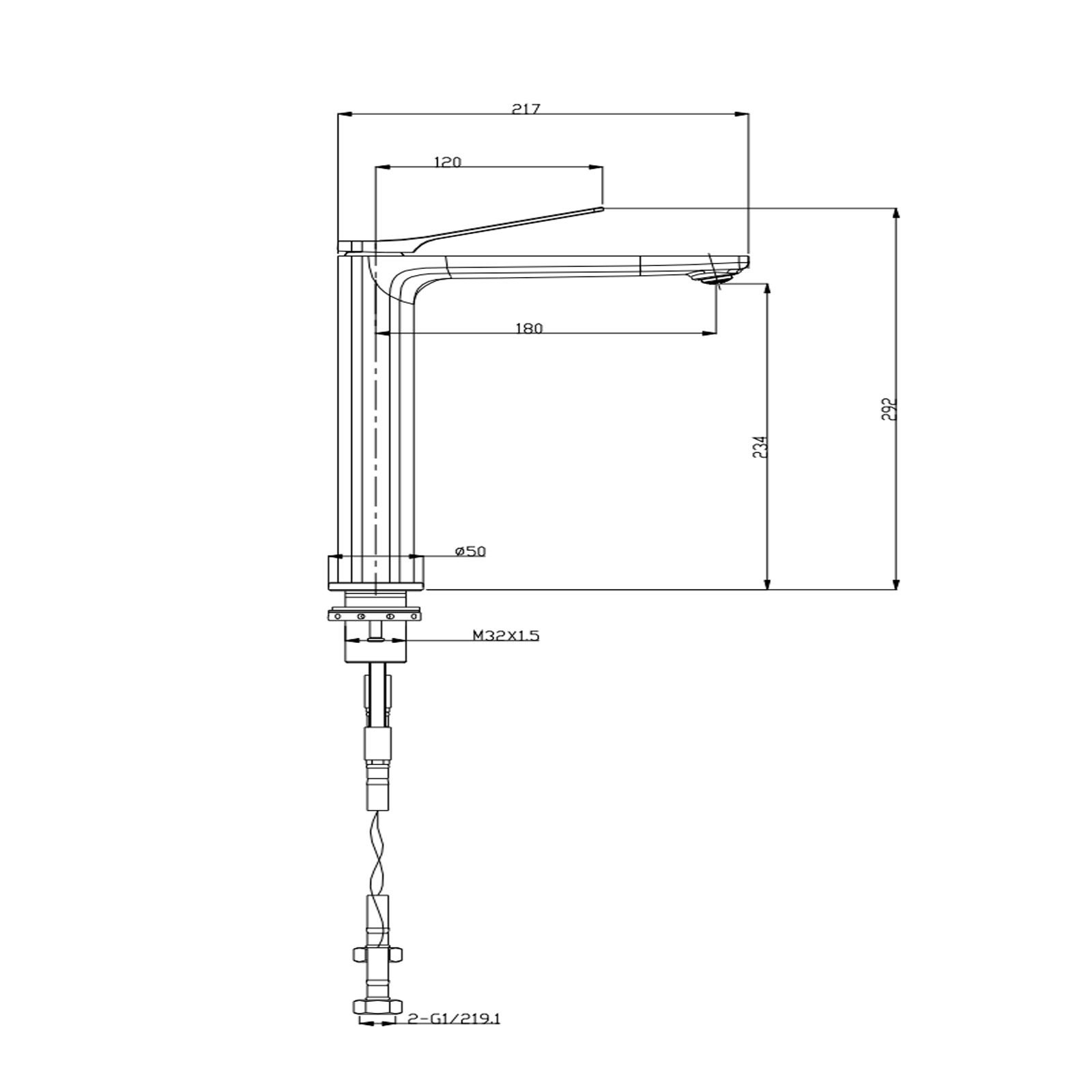 RUSHY Series Brushed Yellow Gold Tall Basin Mixer - 2.jpeg