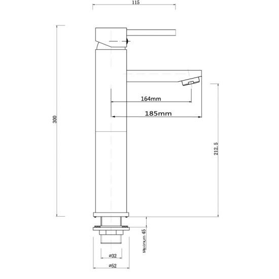 Pentro Chrome Round Tall Basin Mixer tbt20_size.jpeg