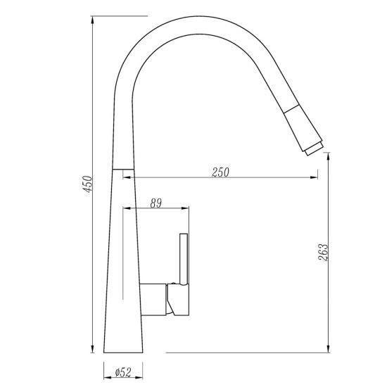 Pentro Matte Black Round Pull Out Kitchen Mixer kt21_size_1.jpeg