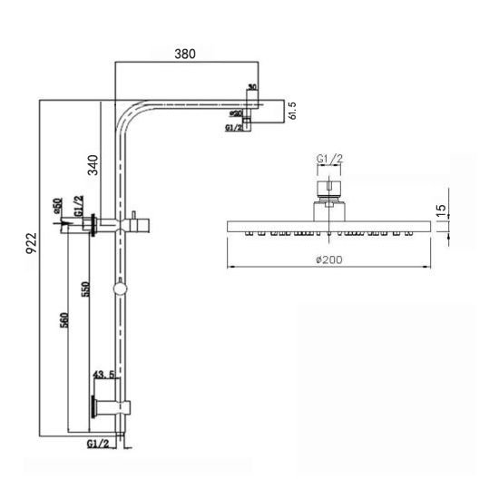 Pentro 250mm Matte Black Round Handheld Shower Station sr28-a_size_1.jpeg