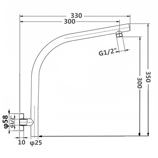 Pentro Chrome Wall Mounted Shower Arm se27_size.jpeg