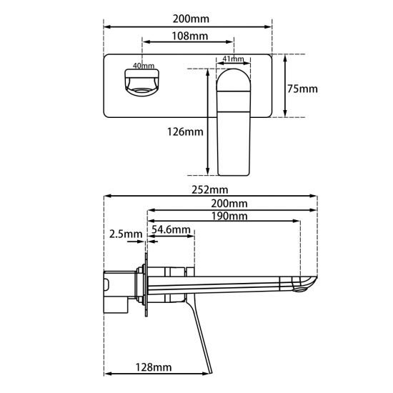 RUSHY Square Brushed Nickel Wall Mixer with Spout fa0153.jpeg