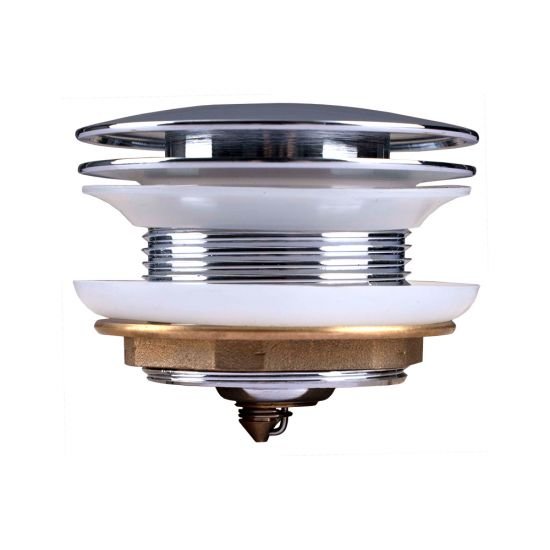 40mm Chrome Solid Brass Bathtub Mushroom Pop Up Waste Drain NO Overflow chrome-edition1.jpeg