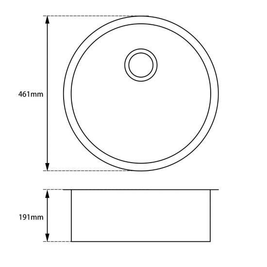 White Granite Quartz Stone Kitchen:Laundry Sink Round Single Bowl Top:Under Mount 460mm vevsec_y_1.jpeg