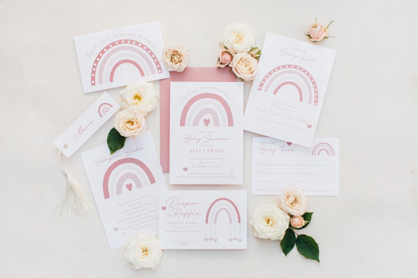 Bespoke and graphic design for any occasion. 💖 

This suite included a custom baby shower invitation, 3 shower games, placecards and thank yous. 💘

&bull;
&bull;

Host: @brookesmithartistry
Design + Coordination: @inspired_events_collective 
Venue: