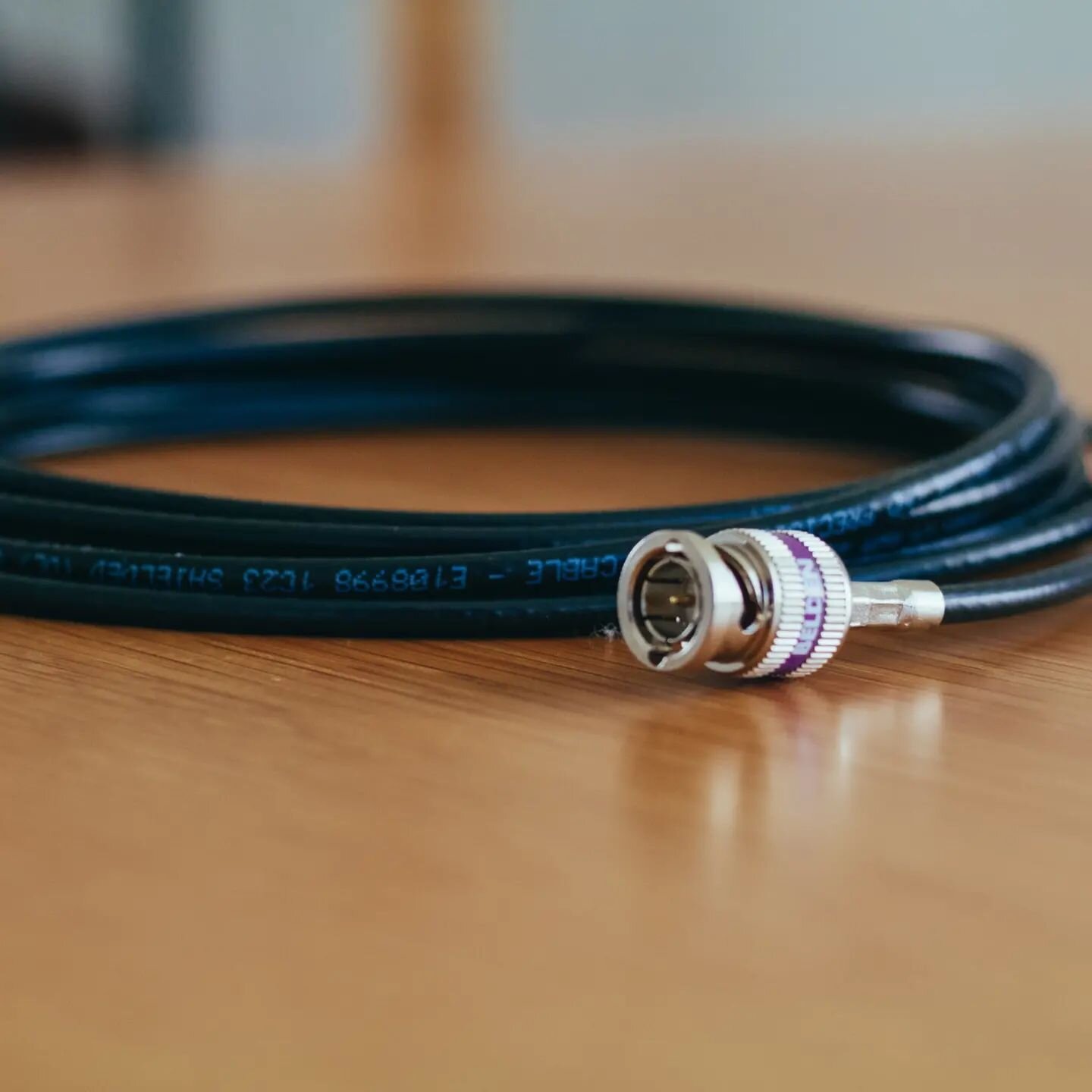 We can also make long run 12G-SDI. This one's only a 3.5m for an edit suite but we can run a 12G signal through this skinny cable up to 45m! Or up to 95m with a 3G signal! We can also do longer runs using a thicker cable. DM us for more info!