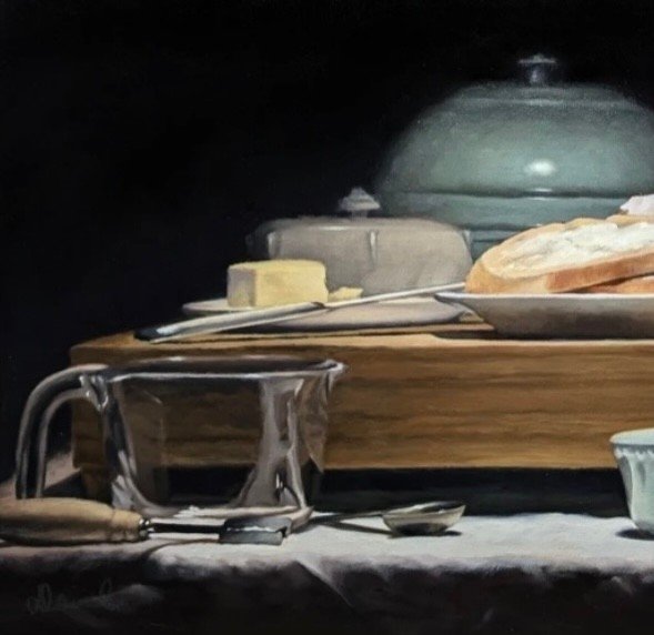 Some dishes are more than food. They comfort the mind as much as they nourish the body. 🥖

Dan wanted to memorialize the time he&rsquo;s spent learning and enjoying to make sourdough bread. This sourdough boule is one of his own creation, and the fl