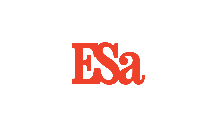 Black background with the red text 'Esa' in the center.