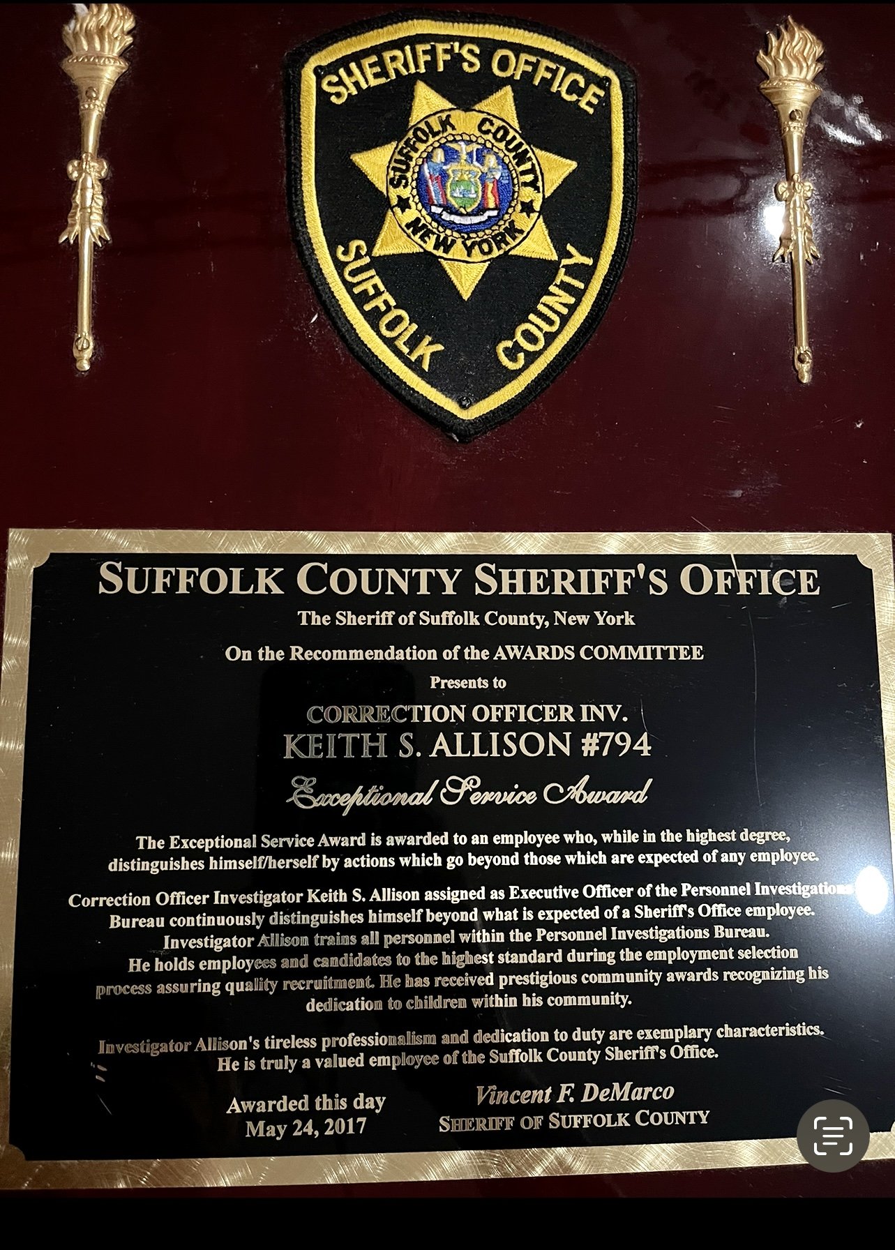 Suffolk County Sheriff's Department 2017