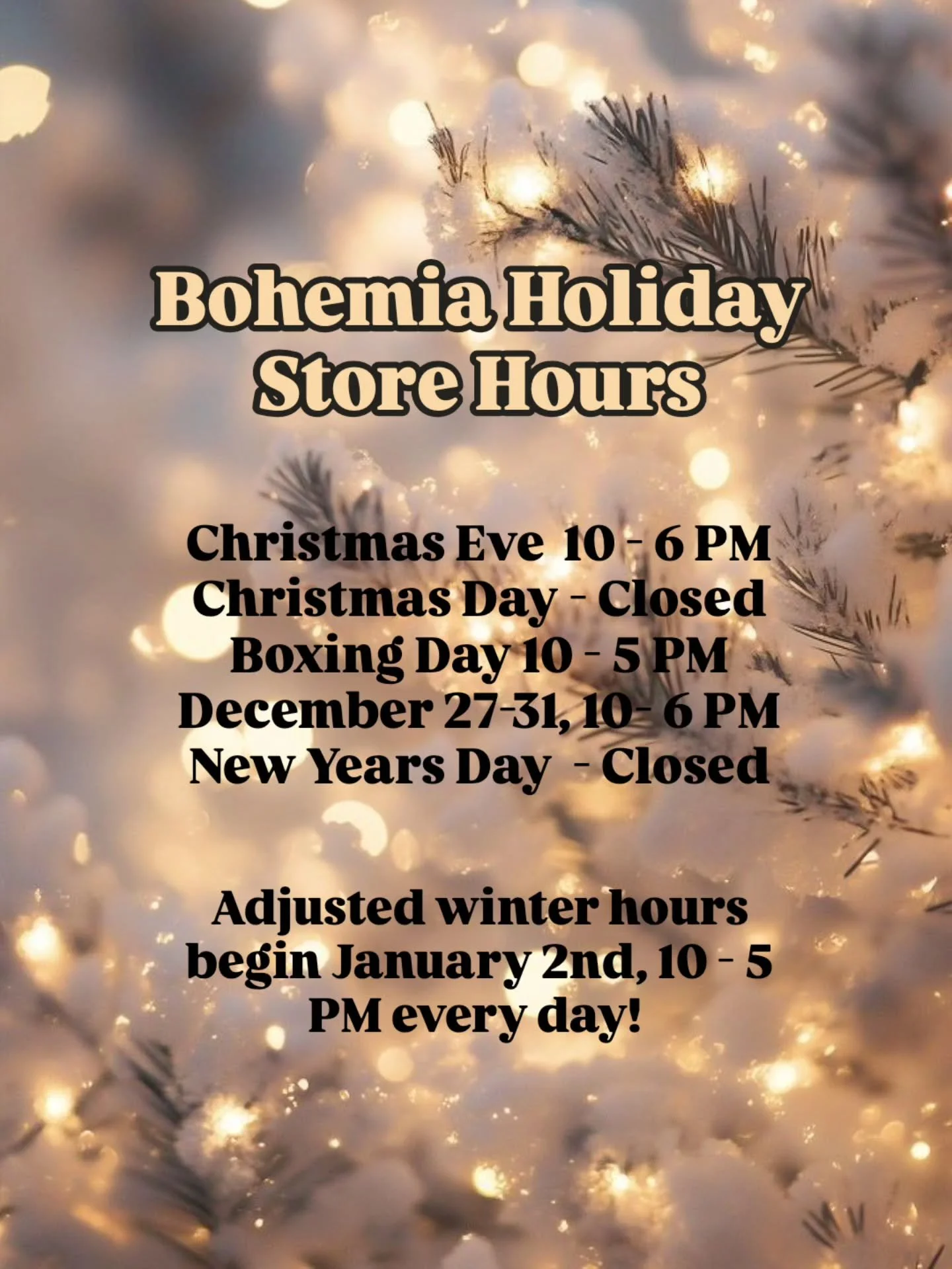 🎄 MERRY CHRISTMAS FROM THE BOHEMIA TRIBE 🎄