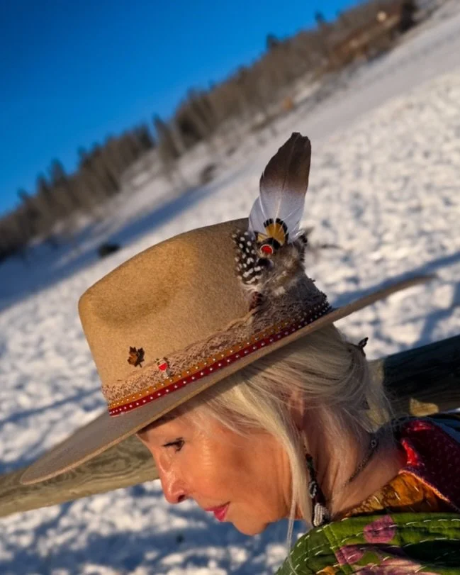 A crown for the wandering soul.
No two are alike &mdash; each hat is handmade by Angie at Angie&rsquo;s Hair Boutique in British Columbia, a one-of-a-kind piece of wearable magic, available in limited quantities at Bohemia. ✨🤍

#HandmadeInCanada #On